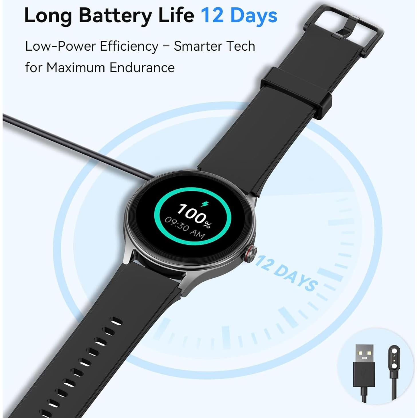 Reloj Inteligente Fitpolo Negro 1.27" Fitness Bluetooth IP68