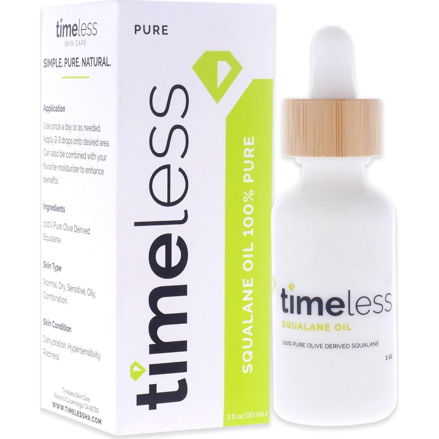 Aceite Puro de Escualano Timeless 28.35 g Hidratante