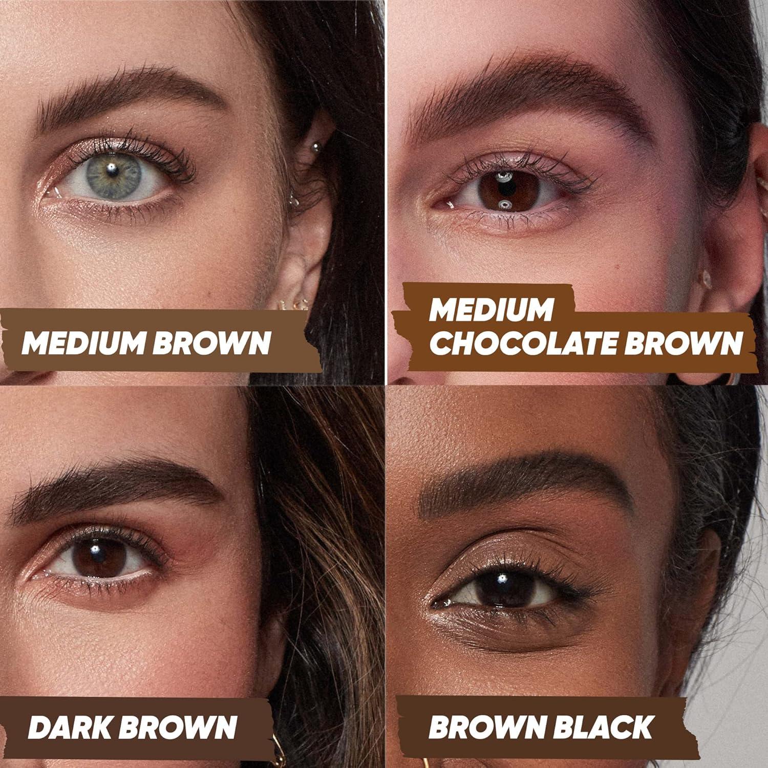 Kosas Brow Pop - Lápiz de Cejas Doble Cara Marrón Oscuro