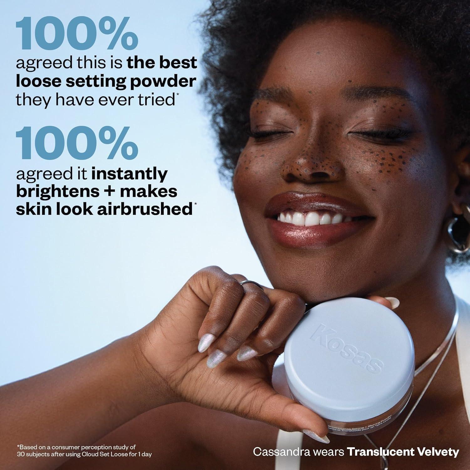 Kosas Cloud Set Polvo Suelto Translúcido 20g - Fijación y Difuminado