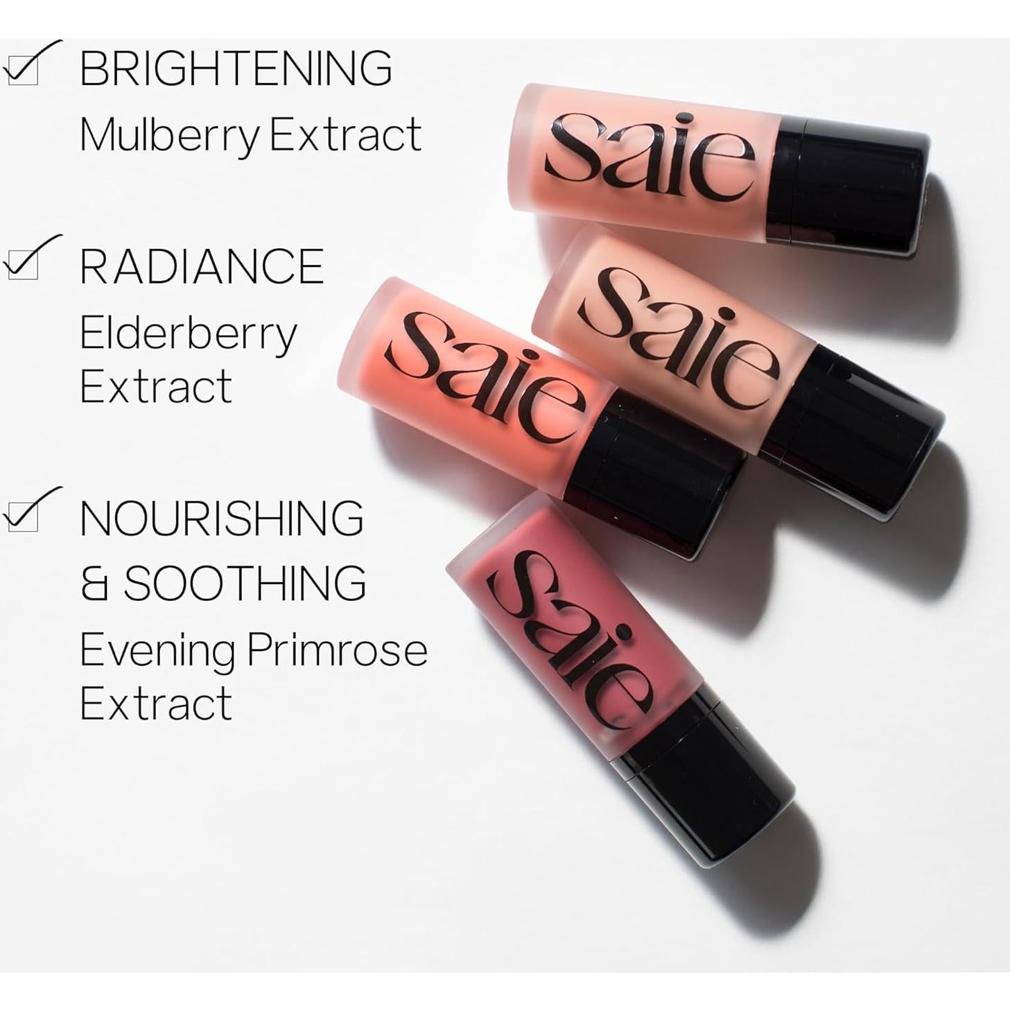 Dúo de Maquillaje Saie: Glowy Super Gel y Dew Blush