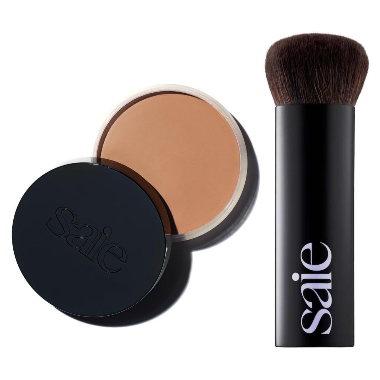 Pincel de Maquillaje Saie + Crema Bronceadora Sun Melt 28.35 g