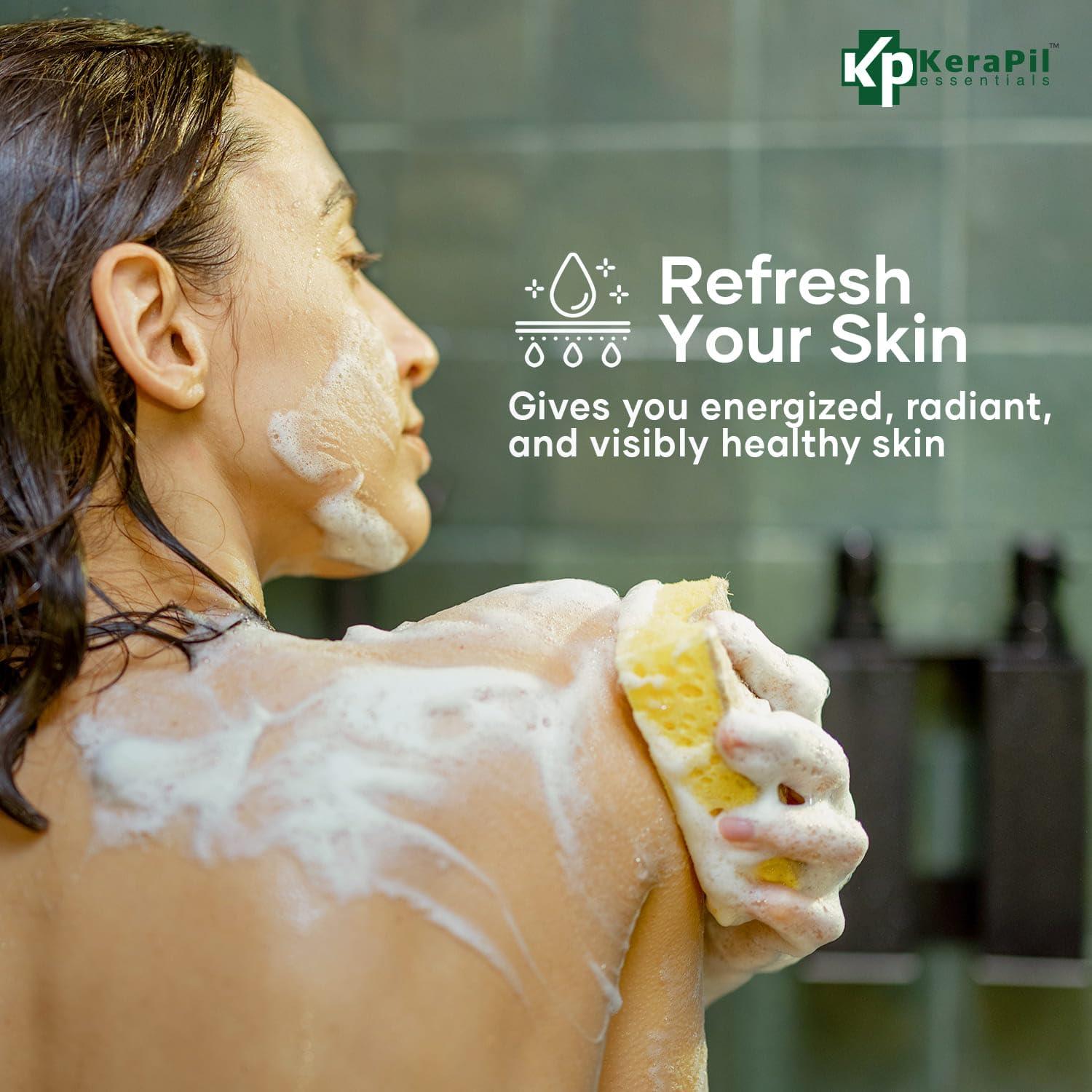 Jabón Corporal Antibacteriano KERAPIL 473ml x 2 - Árbol de Té