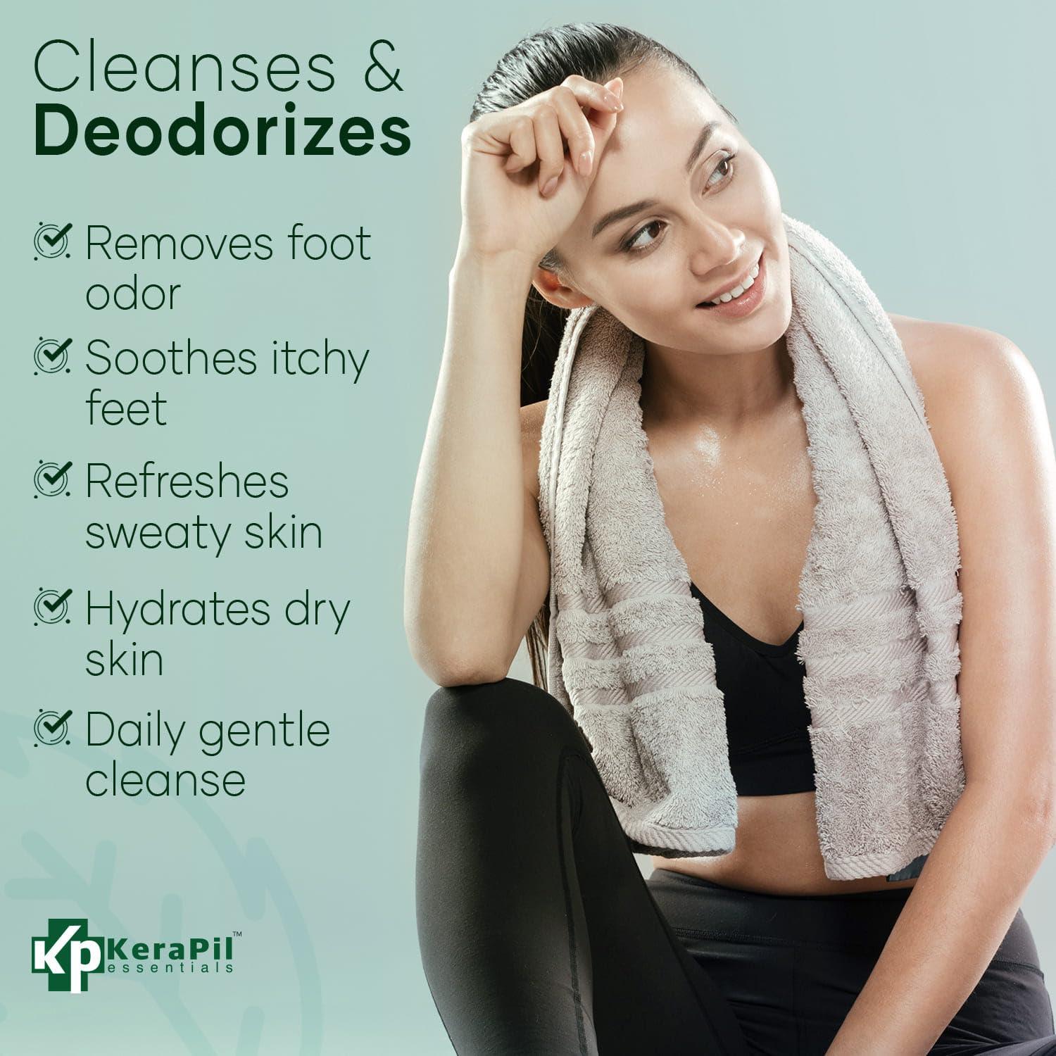 Jabón Corporal Antibacteriano KERAPIL 473ml x 2 - Árbol de Té