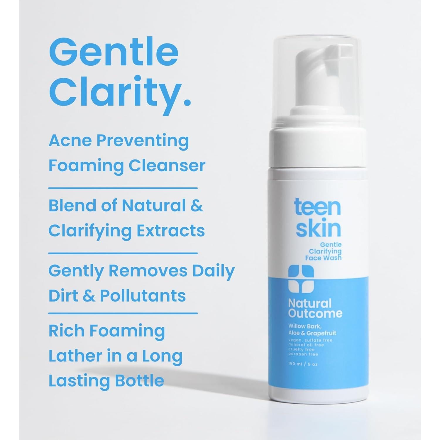 Limpiador Facial Espumoso Resultado Natural 142 g para Adolescentes