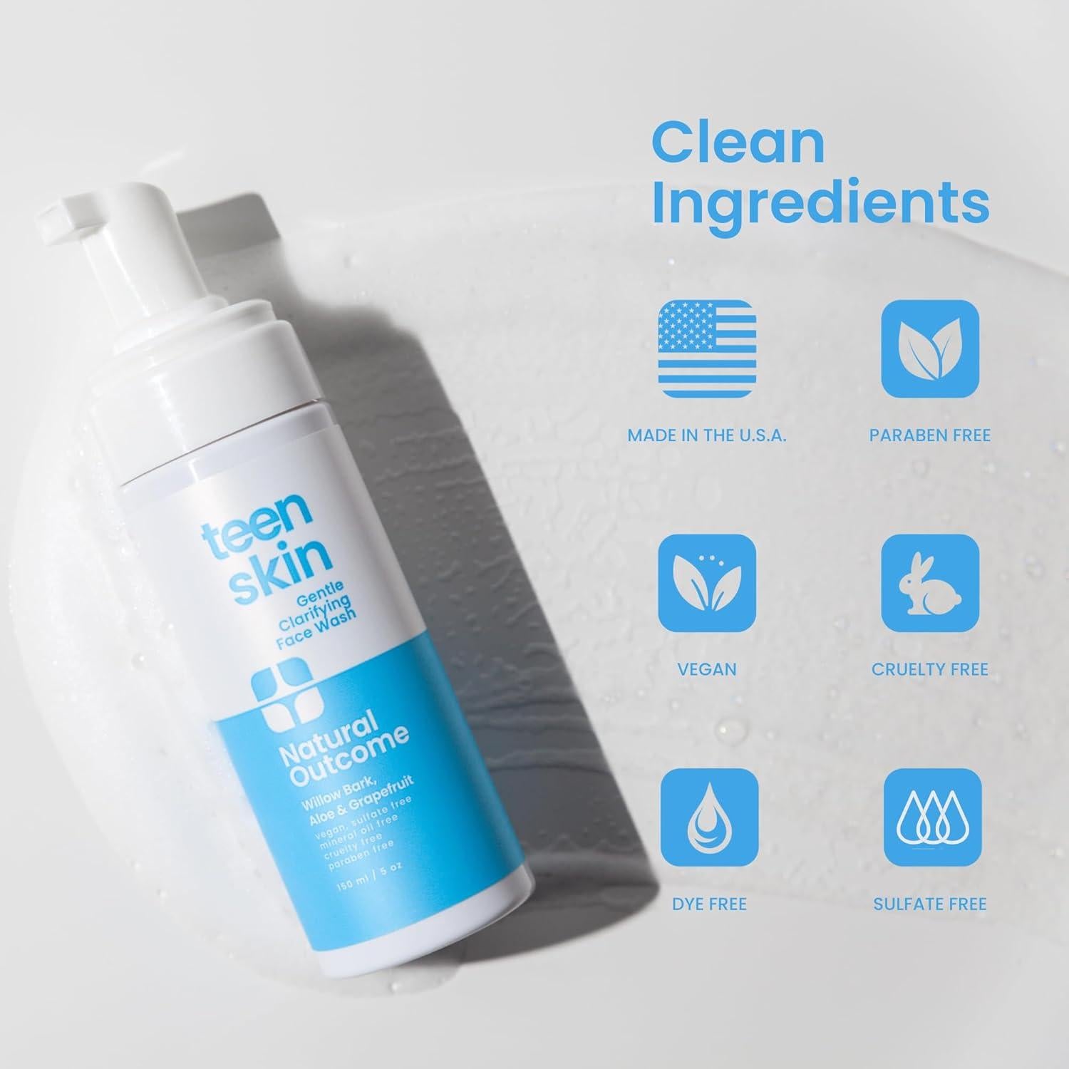 Limpiador Facial Espumoso Resultado Natural 142 g para Adolescentes