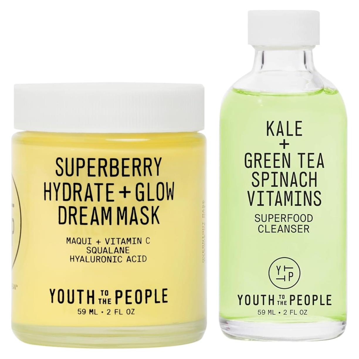 Dúo de Viaje Youth To The People: Limpiador y Máscara Facial