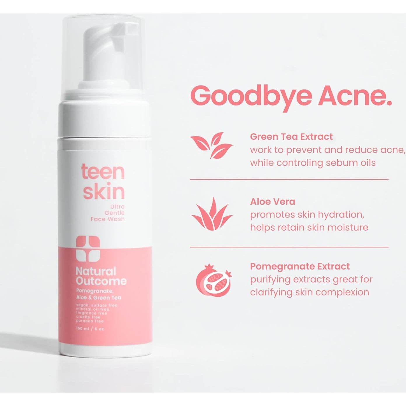 Limpieza Facial Espumosa Natural Outcome para Adolescentes 142 g