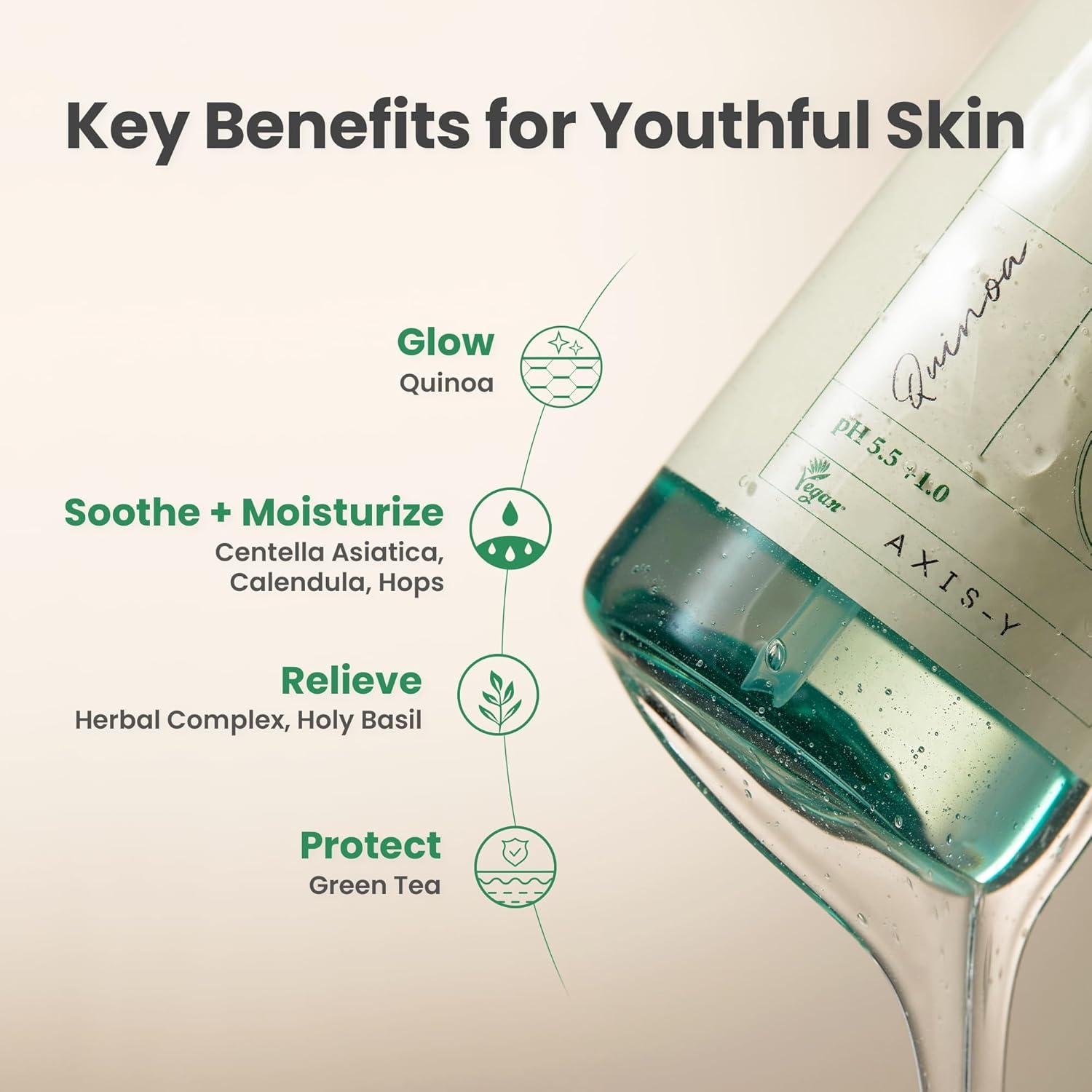 Gel Limpiador Facial AXIS-Y de Quinoa 180 ml - Vegano y Hidratante