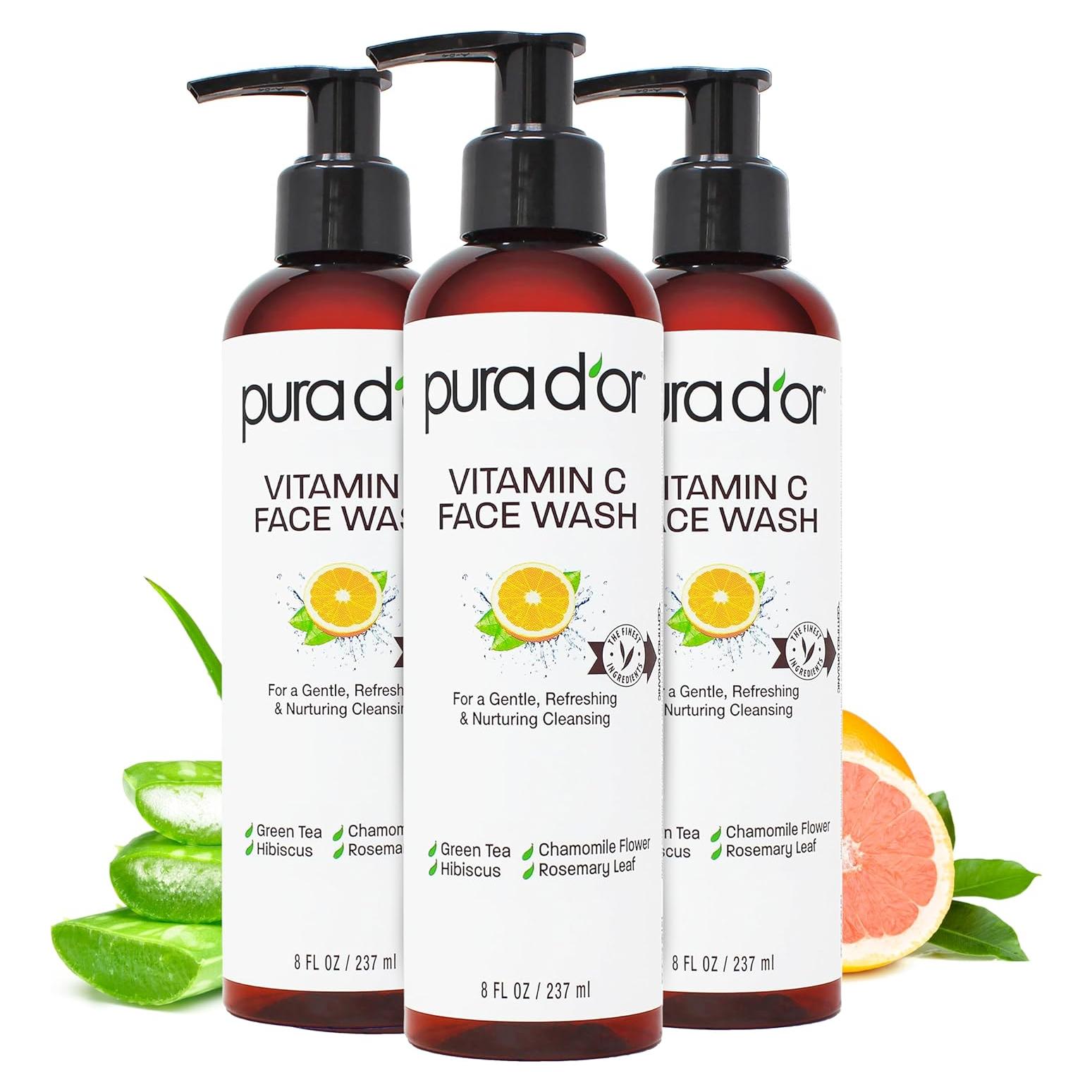 Limpiador Facial Vitamina C PURA D'OR 720ml Hidratante Antioxidante