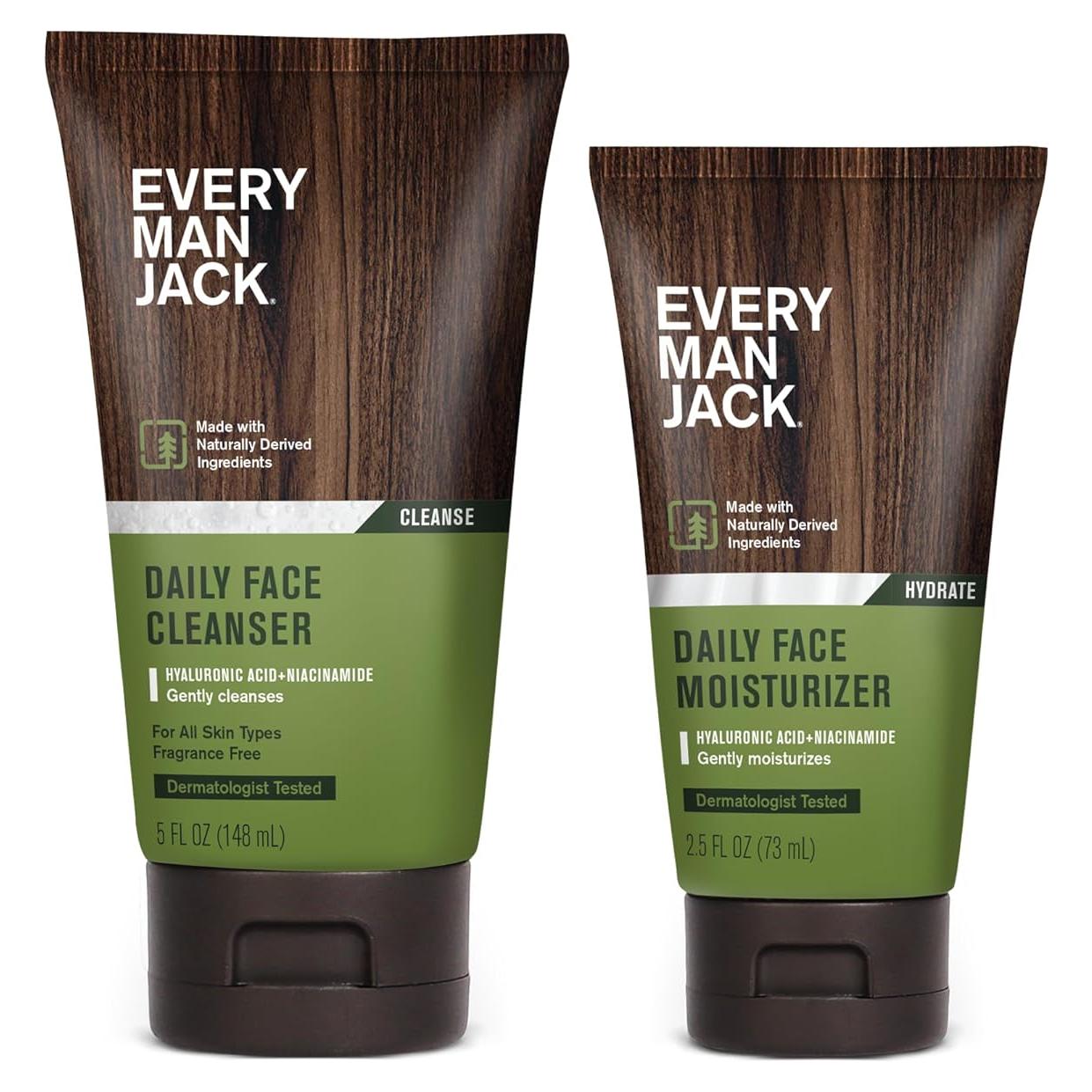 Conjunto de Cuidado Facial Every Man Jack - Hidratación y Limpieza