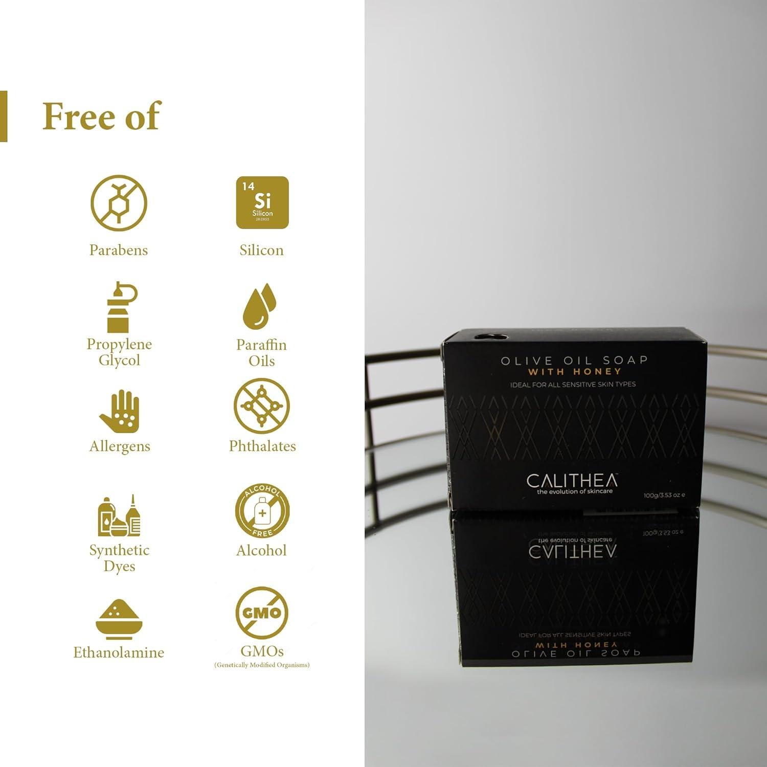 Jabón de Aceite de Oliva con Miel Calithea - 3 Barras 300g