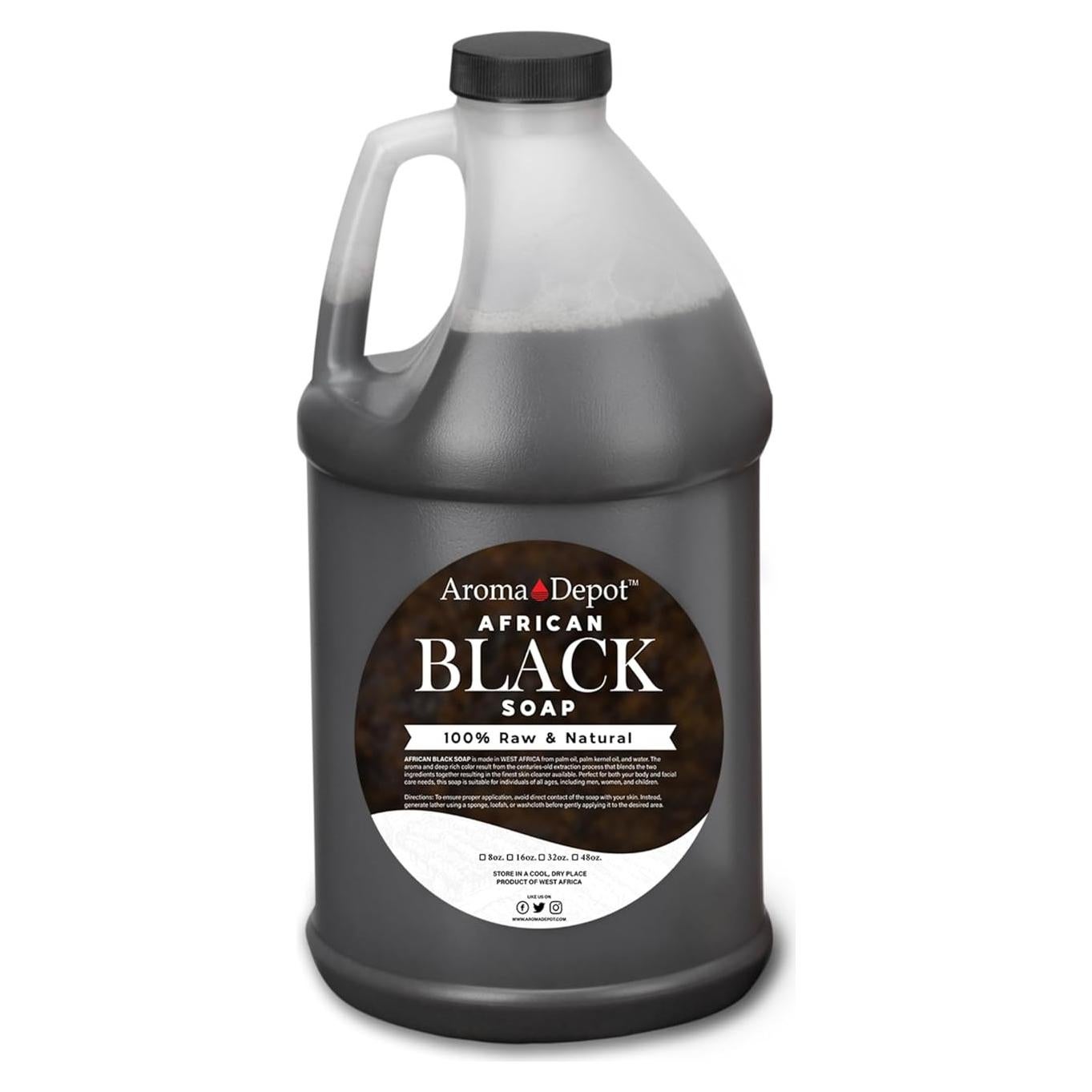 Jabón Negro Líquido Africano Aroma Depot 1.81 kg 100% Natural