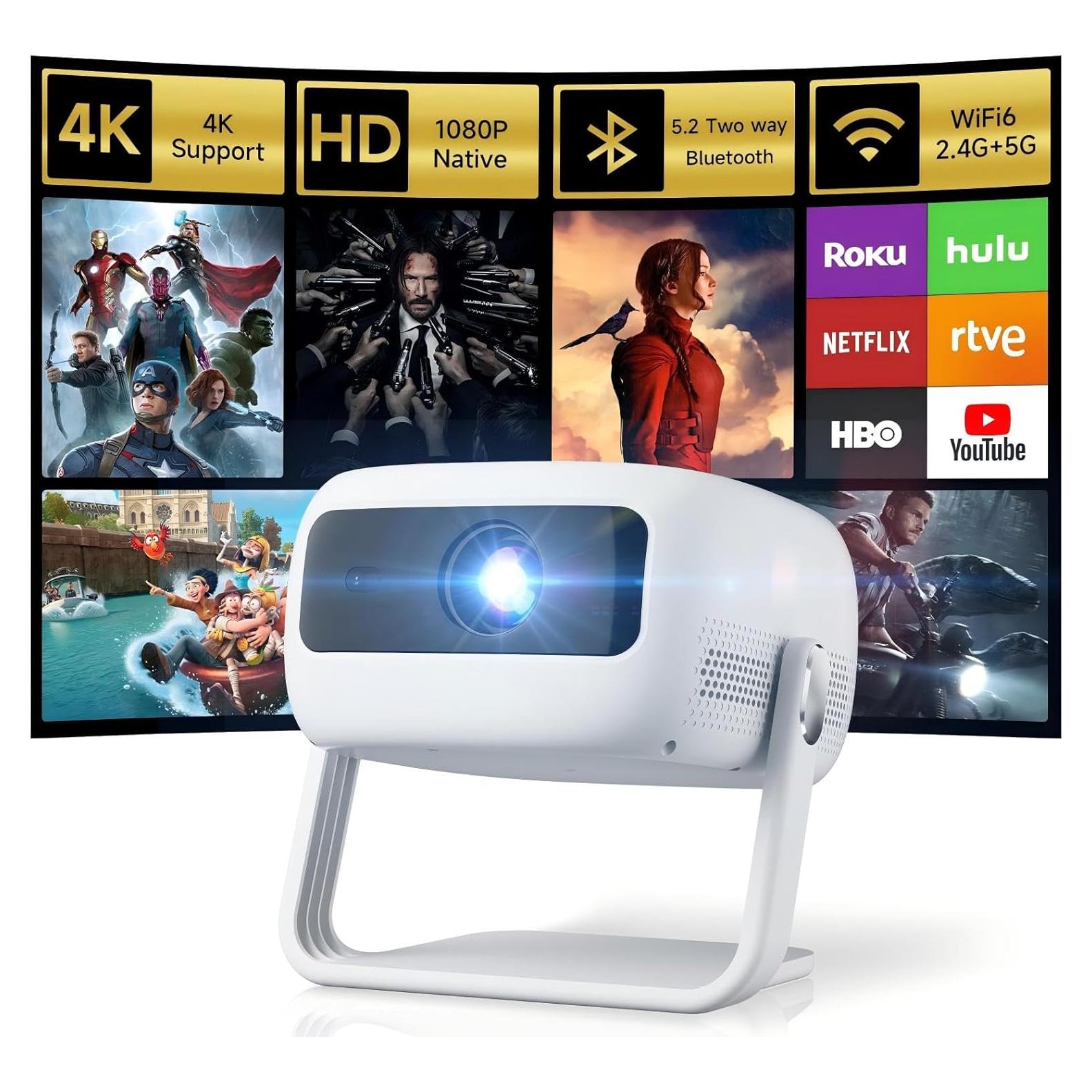 Mini Proyector WiFi 6 Visulapex Pj4k-2023 1080p 15000L