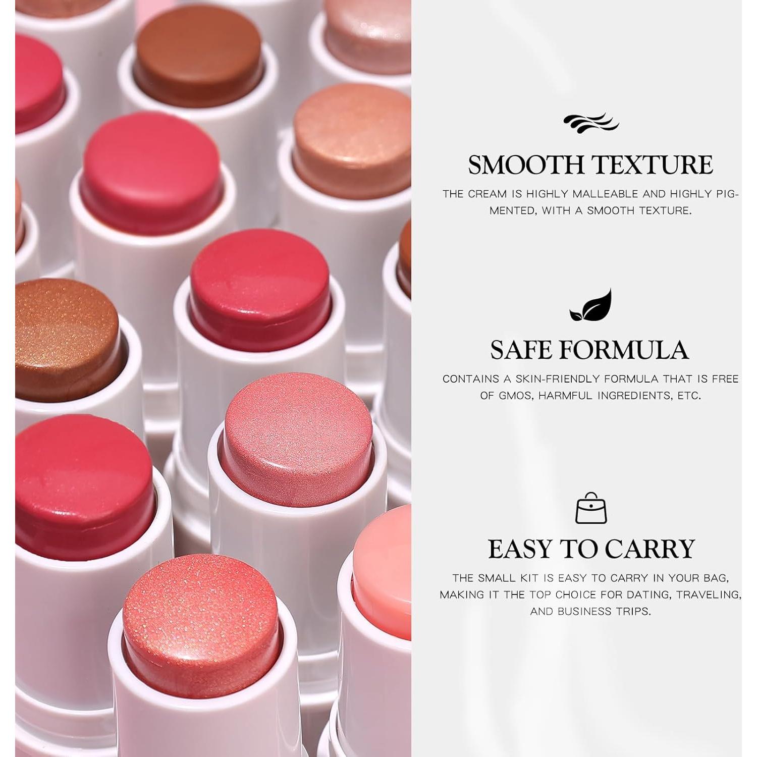 Juego de 3 Barras de Maquillaje Bayfree - Contorno, Rubor e Iluminador