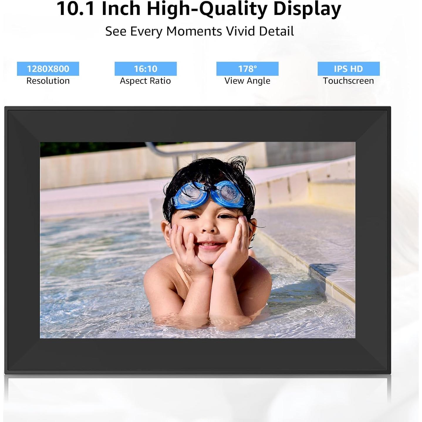 Marco de Fotos Digital TAPINSAW 10.1" Pantalla Táctil IPS