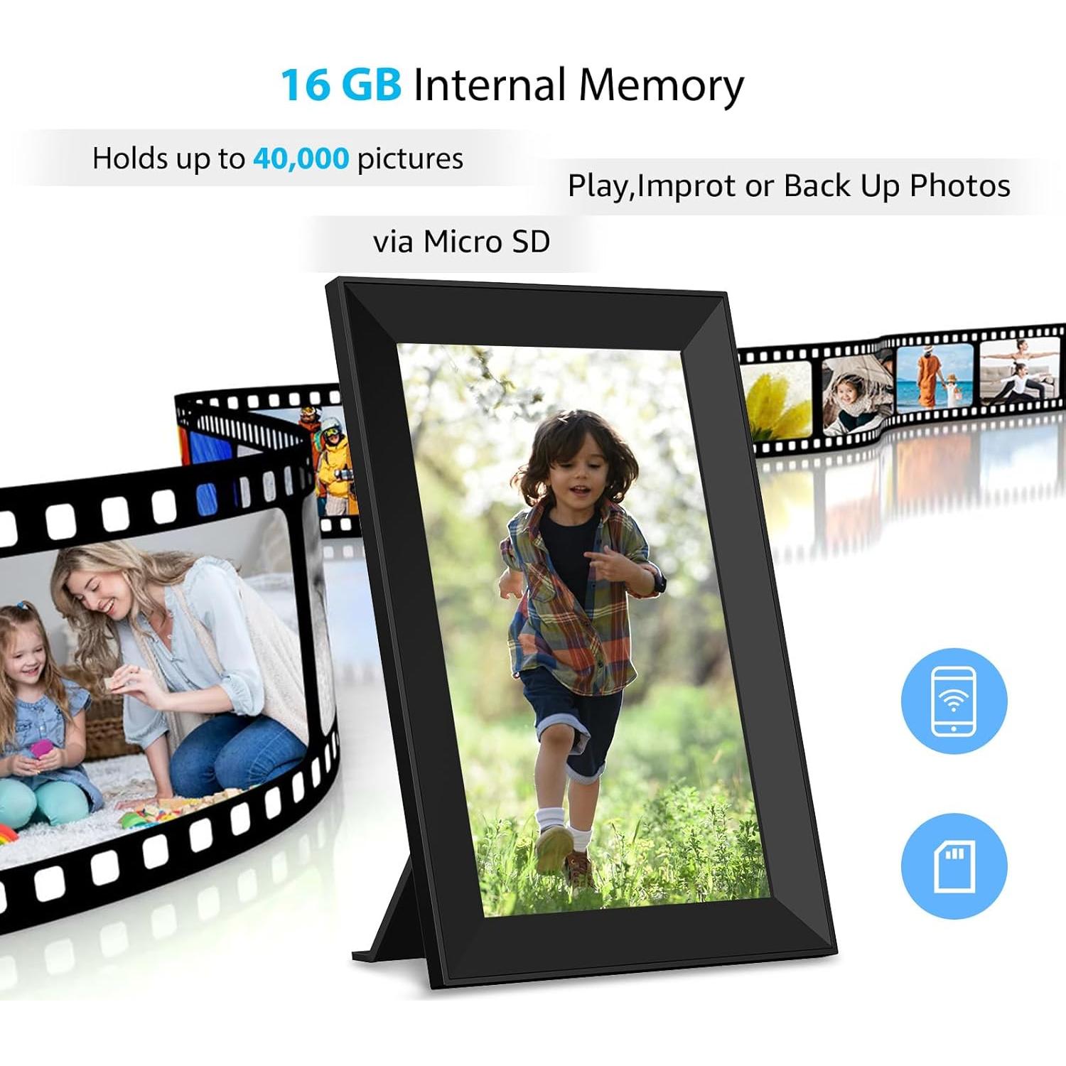 Marco de Fotos Digital TAPINSAW 10.1" Pantalla Táctil IPS