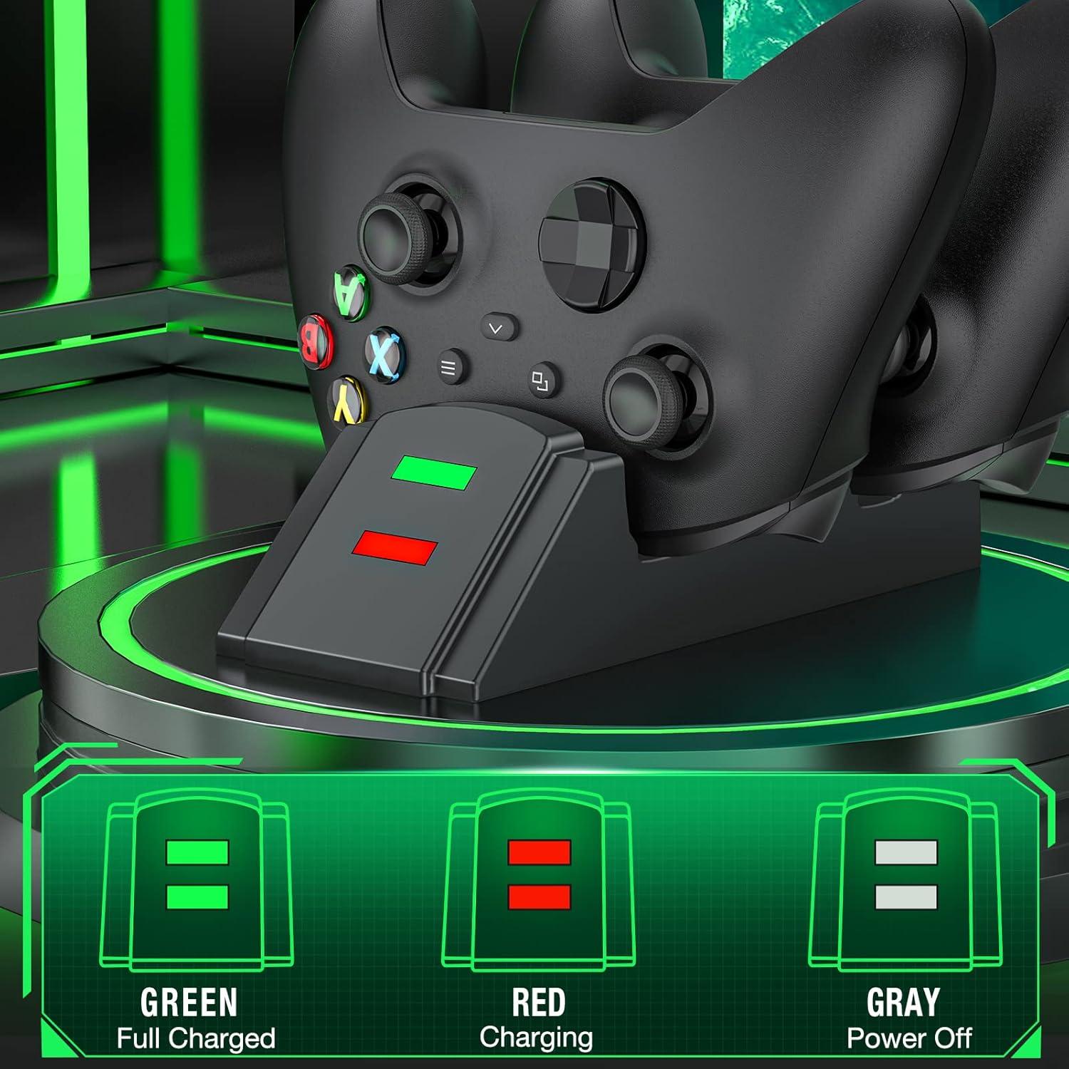 Estación de Carga para Controlador Xbox LIFUFUTEE 2x 1200mAh