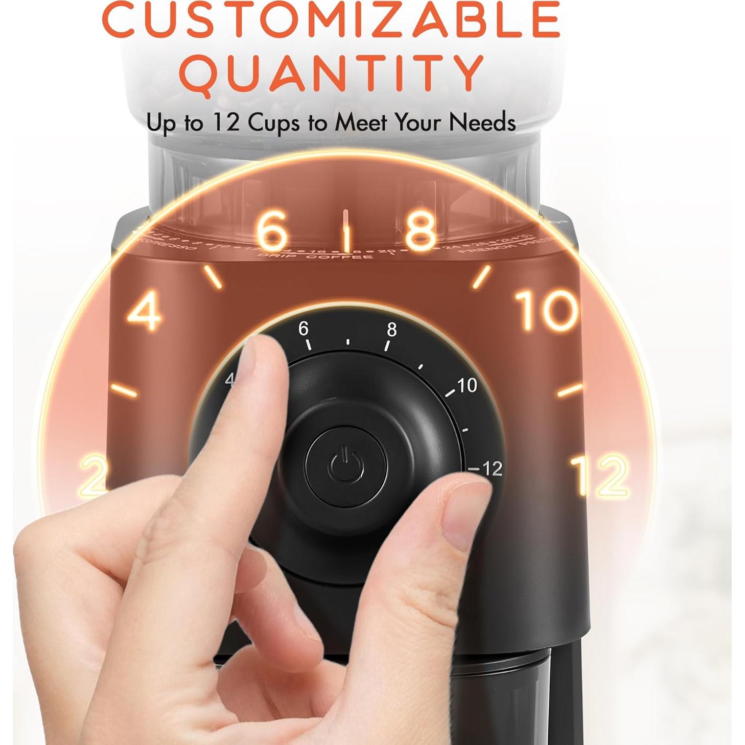 Molino de Café Eléctrico Ollygrin con 30 Configuraciones