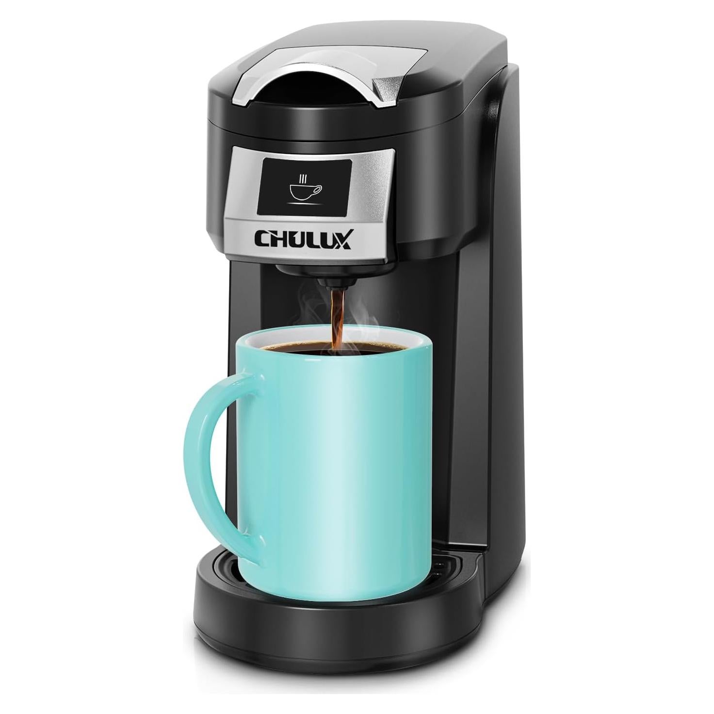Cafetera Clásica CHULUX de Una Sola Taza Automática Negra