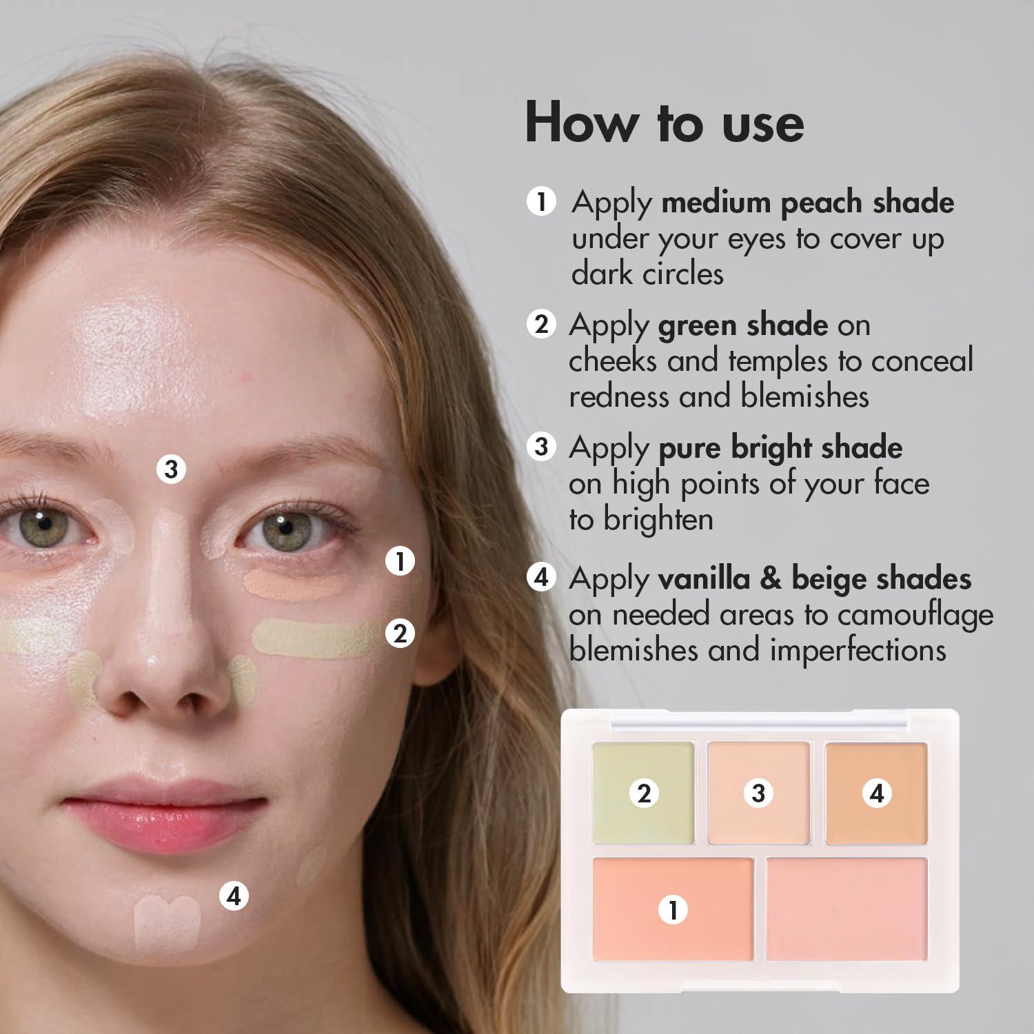 Paleta de Corrección de Color HANKOOK 5-en-1 Beige Verde