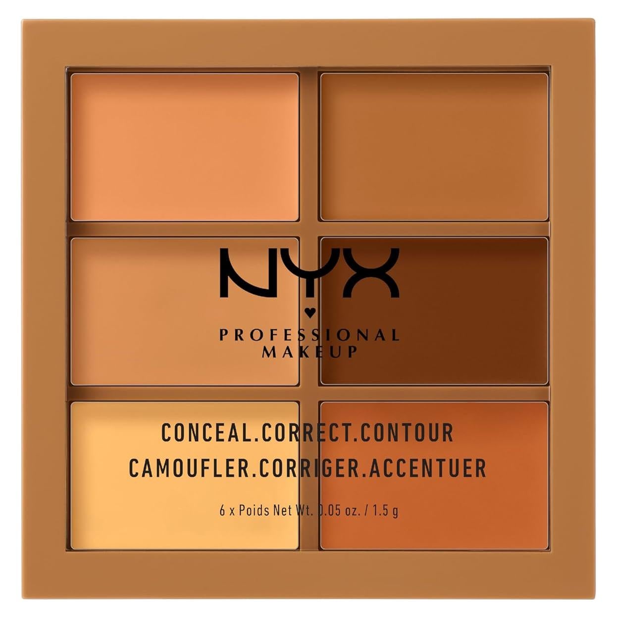 Paleta de Corrección y Contorno NYX - 6 Tonos Profundo