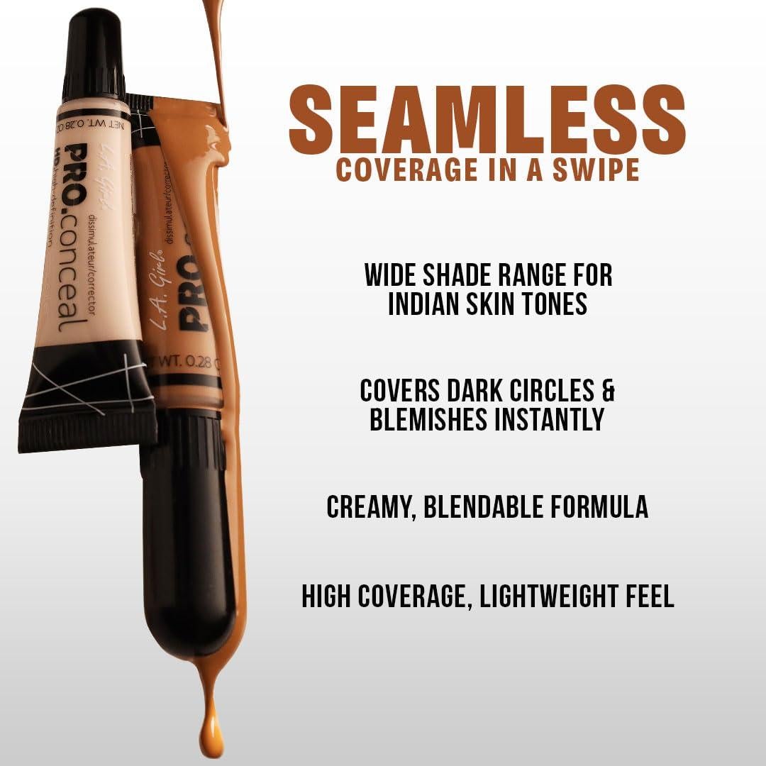 Corrector L.A. Girl HD Pro Porcelana 8.5 g - Resistente a Pliegues