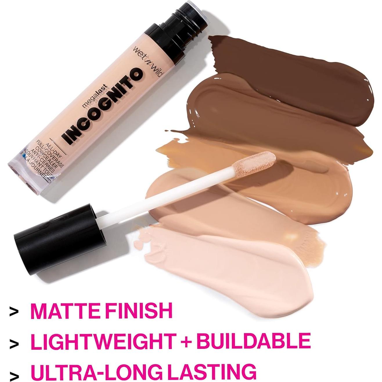 Corrector Líquido Mate Wet n Wild Mega Last Incognito 5.1g Beige Claro