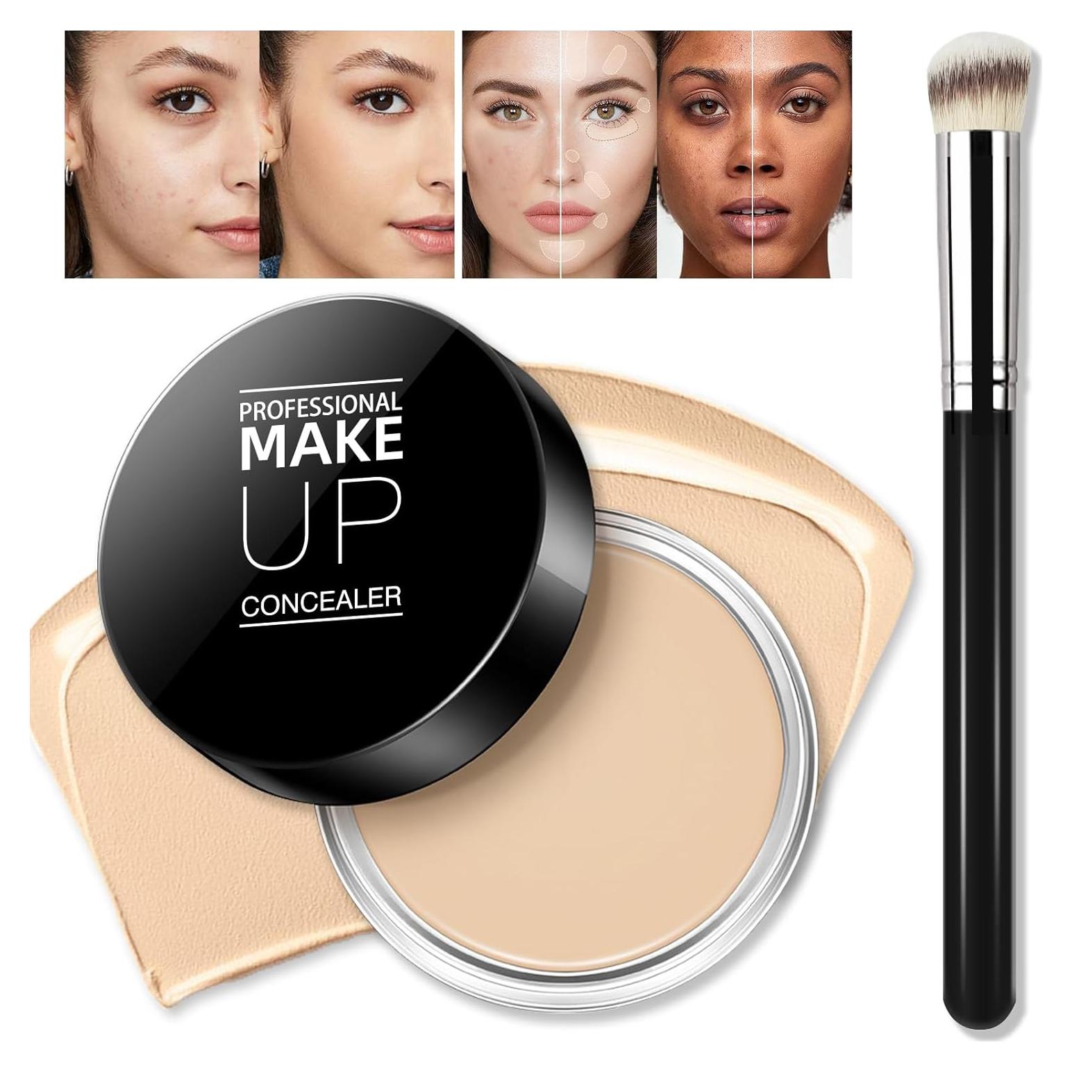 Corrector de Crema LOKFAR #02 Crema Clara 6g con Brocha