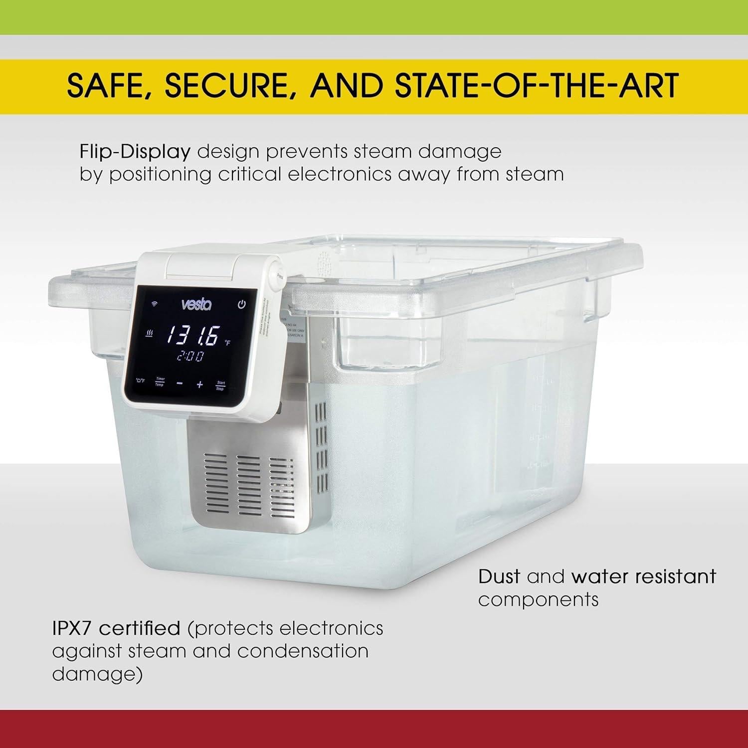 Cocedor Sous Vide Vesta Precision Imersa Elite 900W Plegable