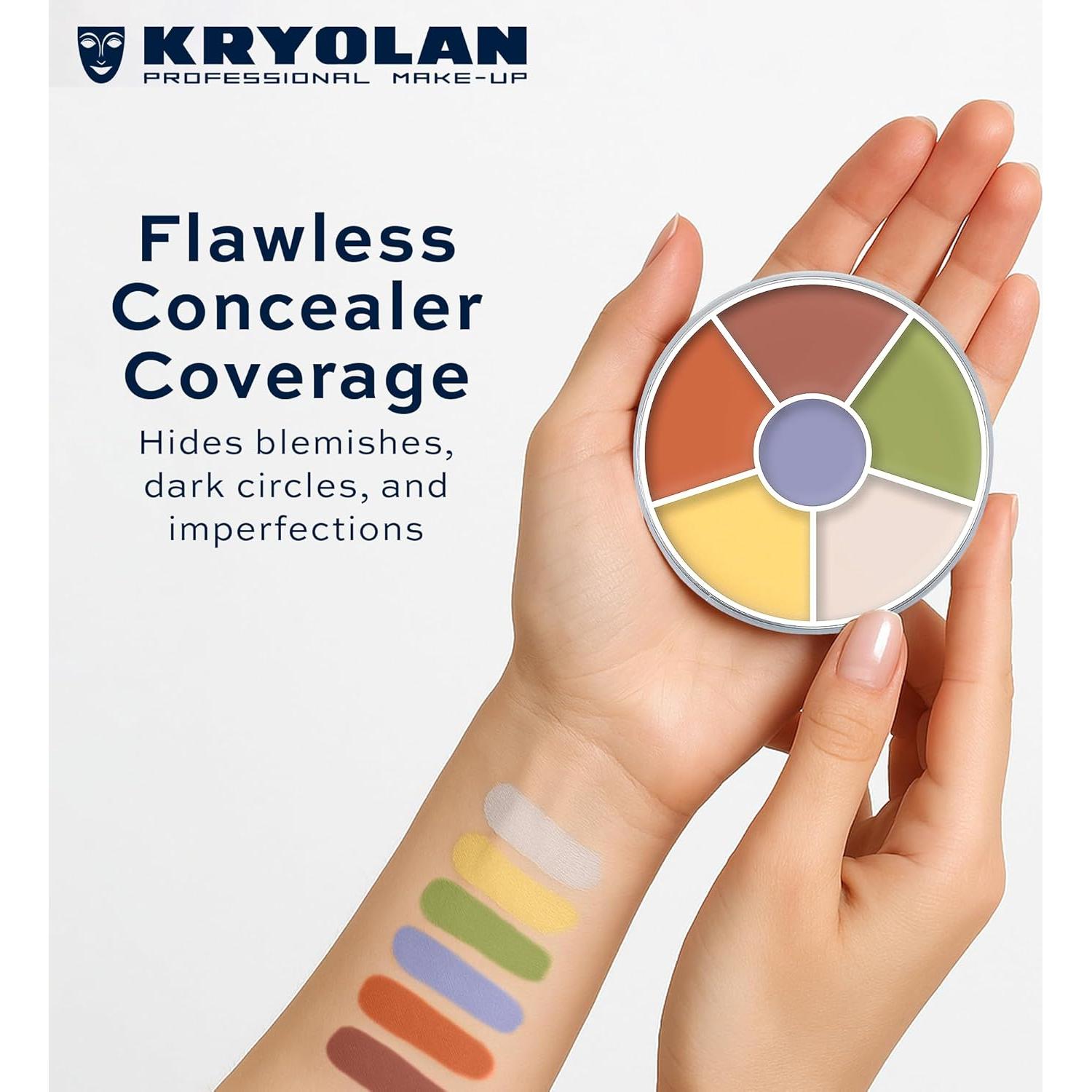 Paleta Corrector de Color Kryolan 6 Colores - Maquillaje Profesional