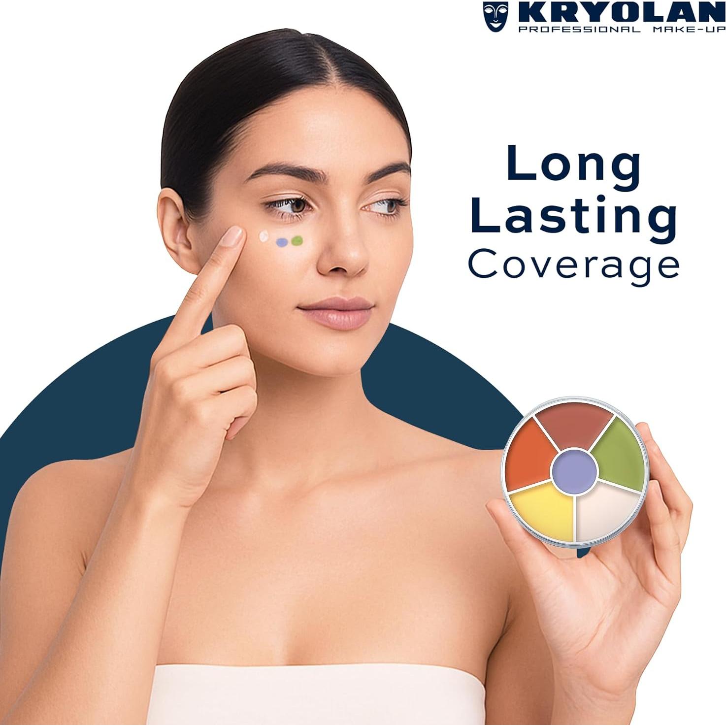 Paleta Corrector de Color Kryolan 6 Colores - Maquillaje Profesional