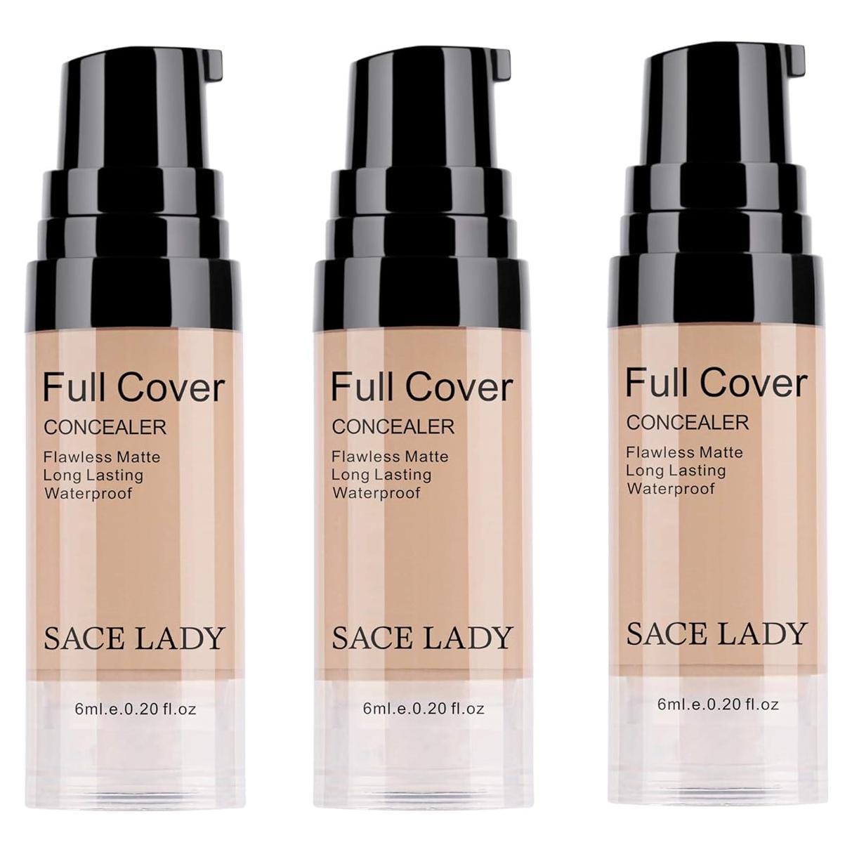 Paquete de 3 Correctores Líquidos SACE LADY 18ml Natural