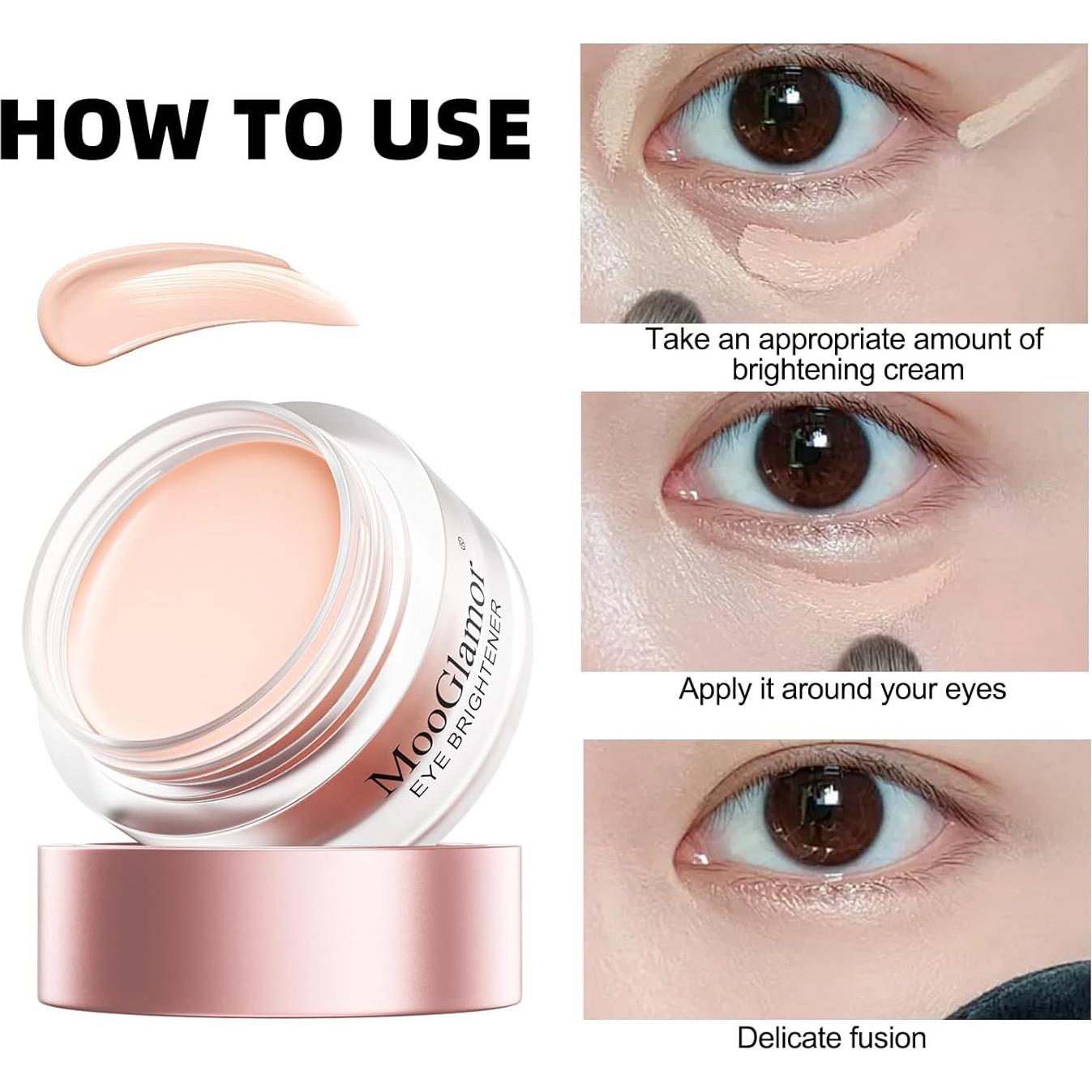 Corrector de Ojeras MooGlamor #01 Rosa Claro - Iluminador y Prebase