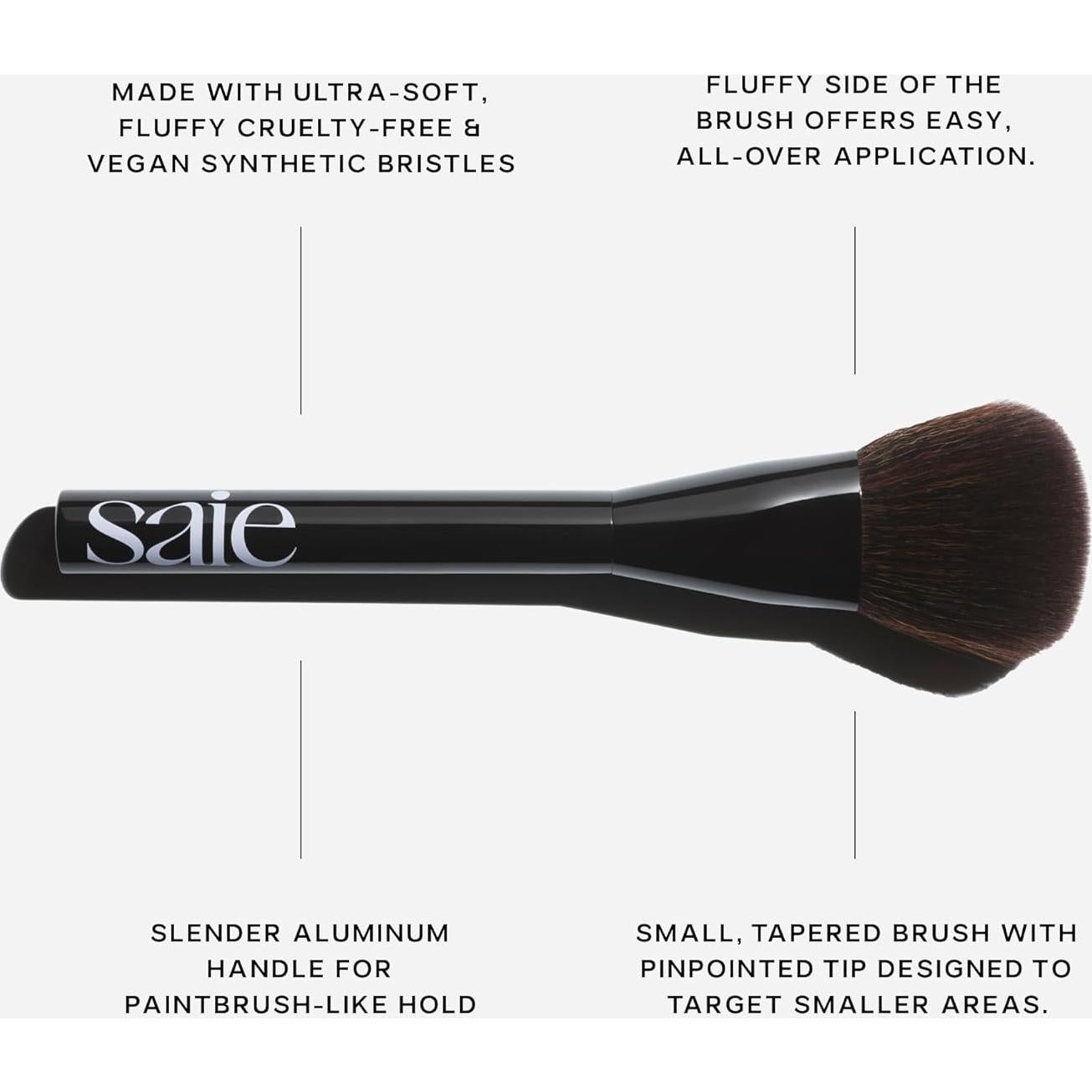 Dúo de Rubor Horneado SuperSuede Saie Grazie y Brocha Vegana