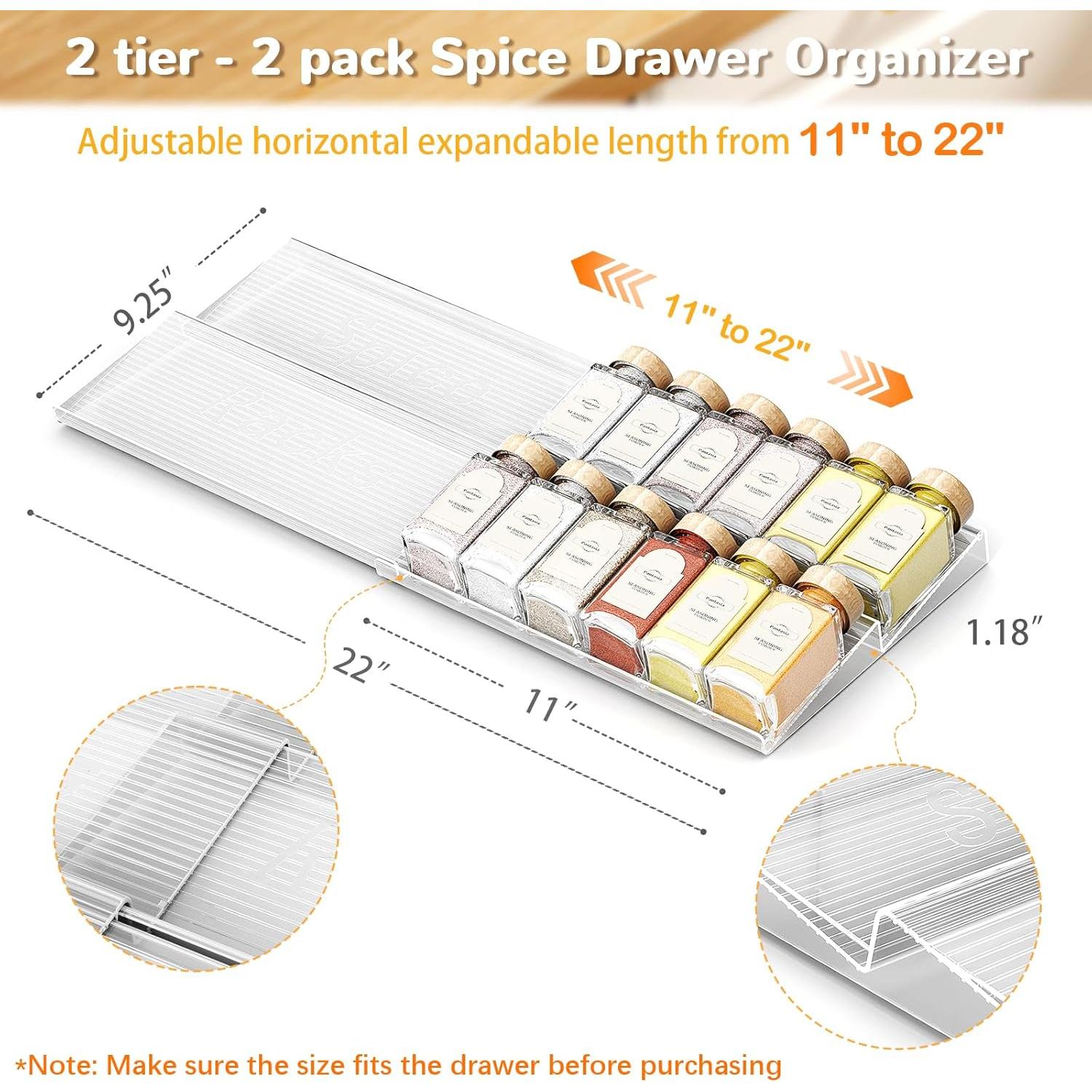 Organizador de Cajón para Especias Pantasia 2 Niveles Expandible
