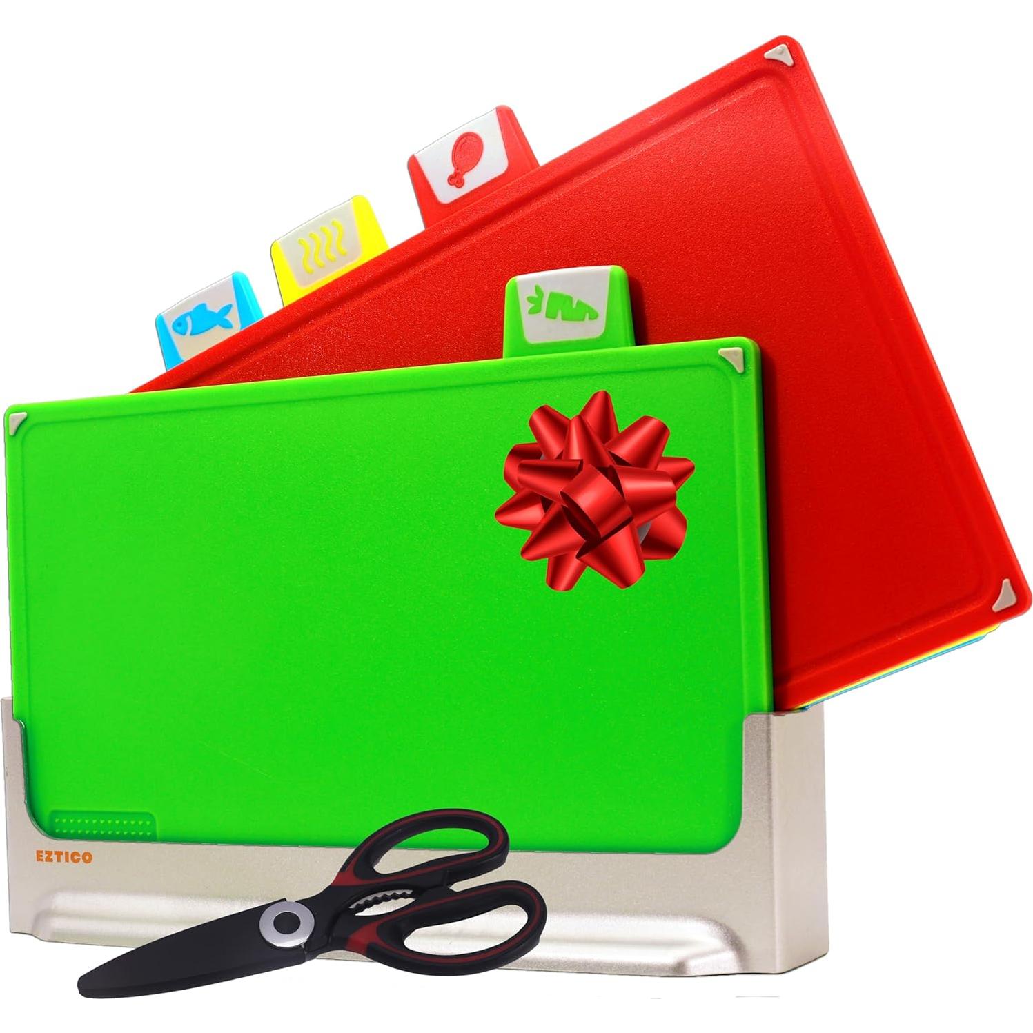 Juego de Tablas de Cortar EZTICO 4 Piezas Antideslizantes BPA Free