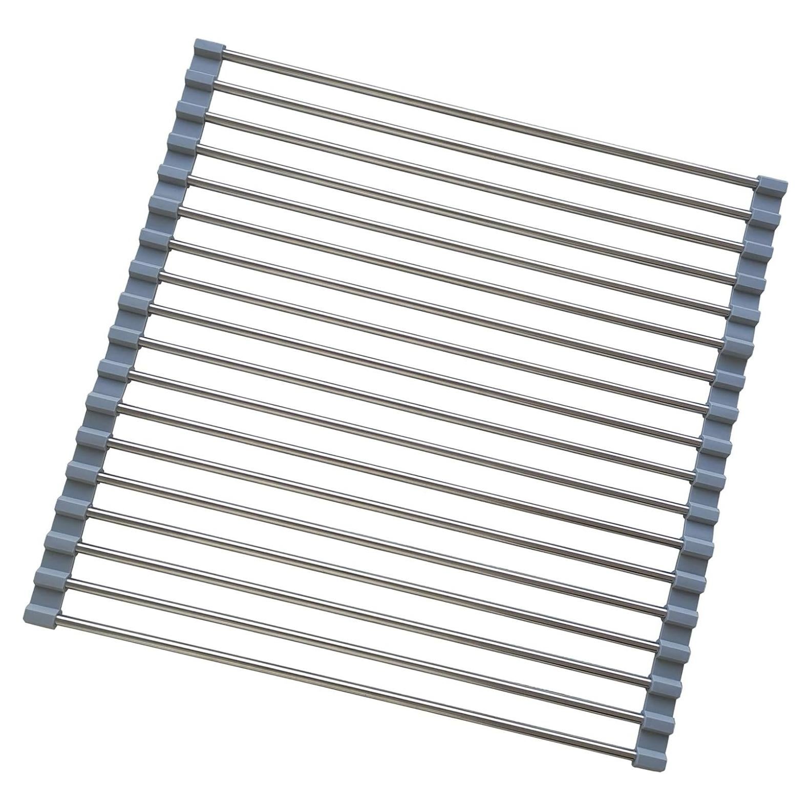 Escurridor de Platos Plegable D DrNeeko, Acero Inoxidable 36.8x35.6cm