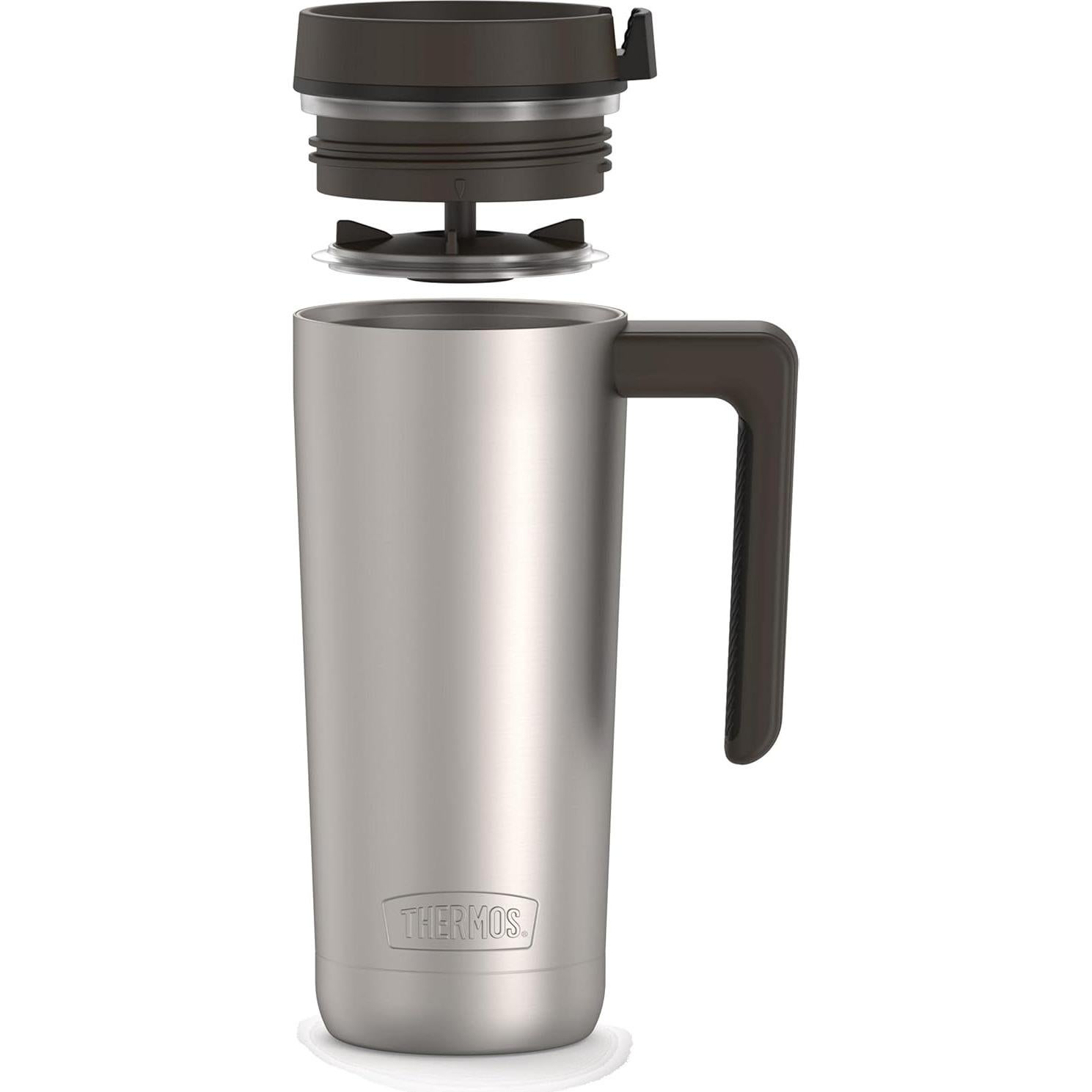 Taza de Acero Inoxidable THERMOS 18oz Negro Mate Aislada