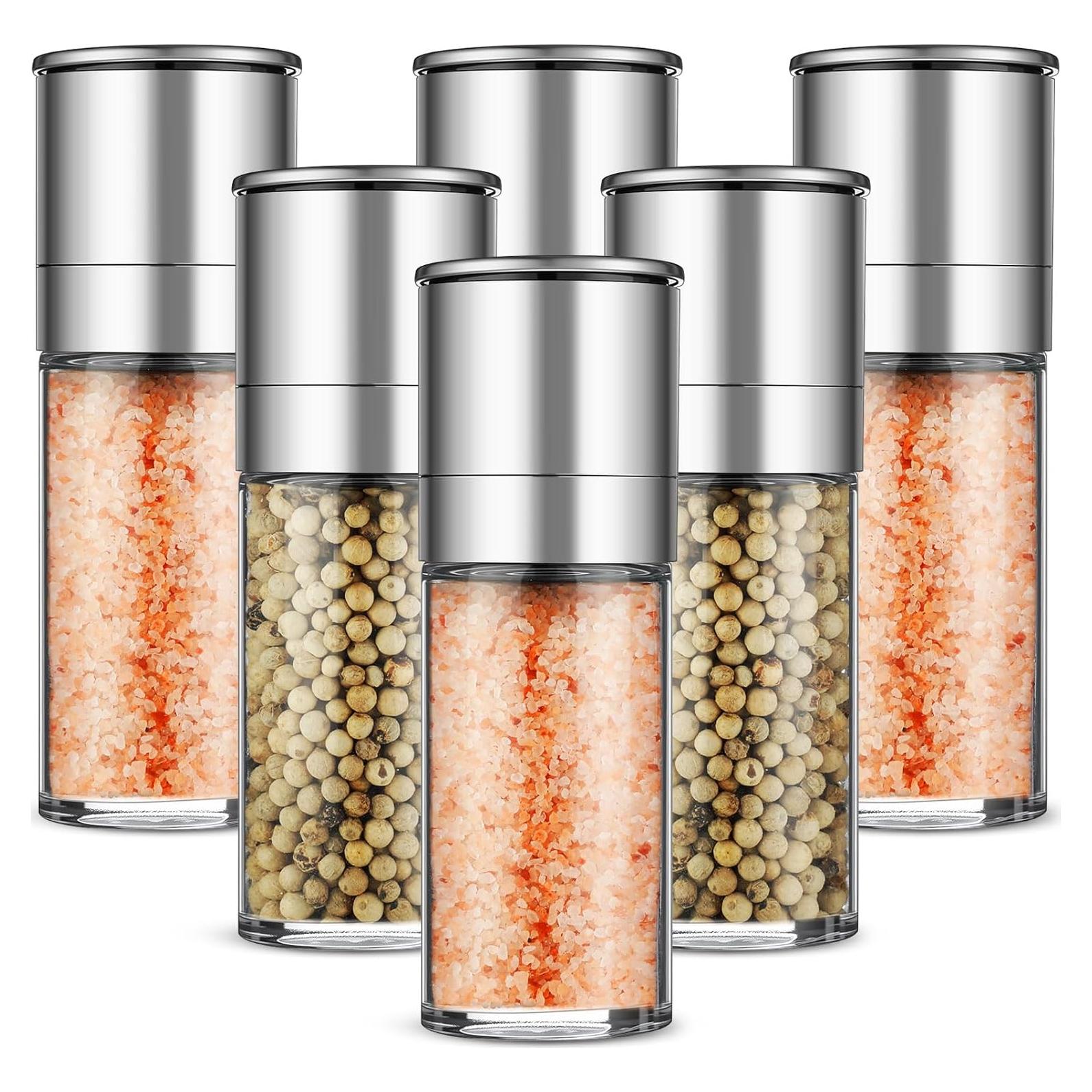 Juego de Molinillos de Sal y Pimienta Lauwell, Acero Inoxidable, 6 Piezas