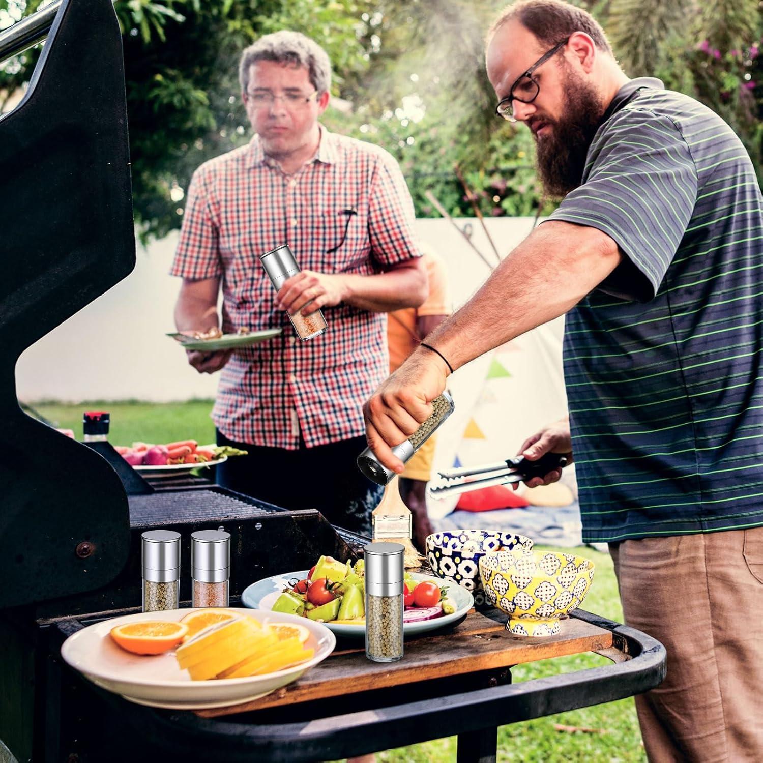 Juego de Molinillos de Sal y Pimienta Lauwell, Acero Inoxidable, 6 Piezas