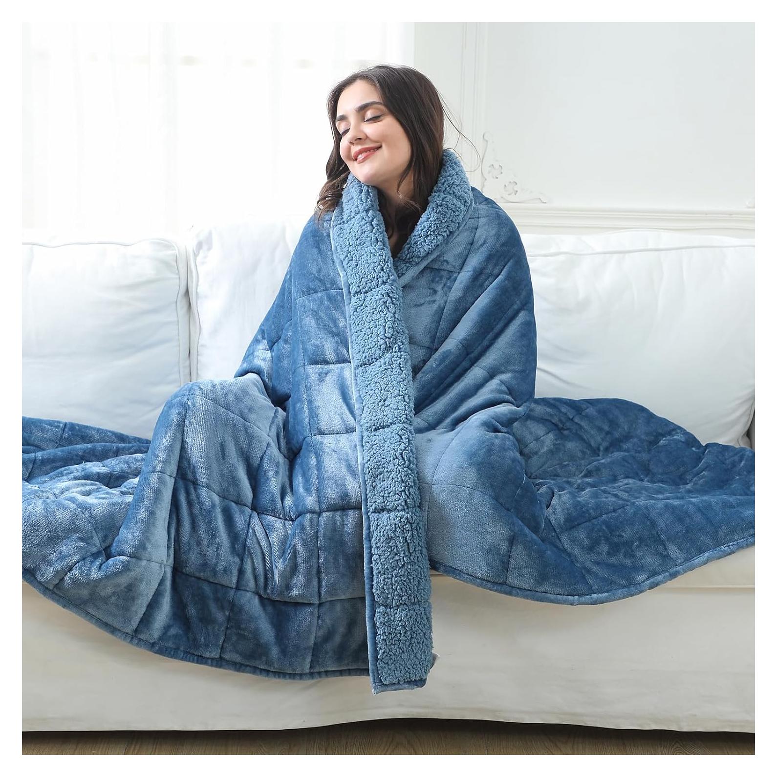 Manta con Peso Aemicion 6.8kg 121.9x182.9cm Azul Pizarra