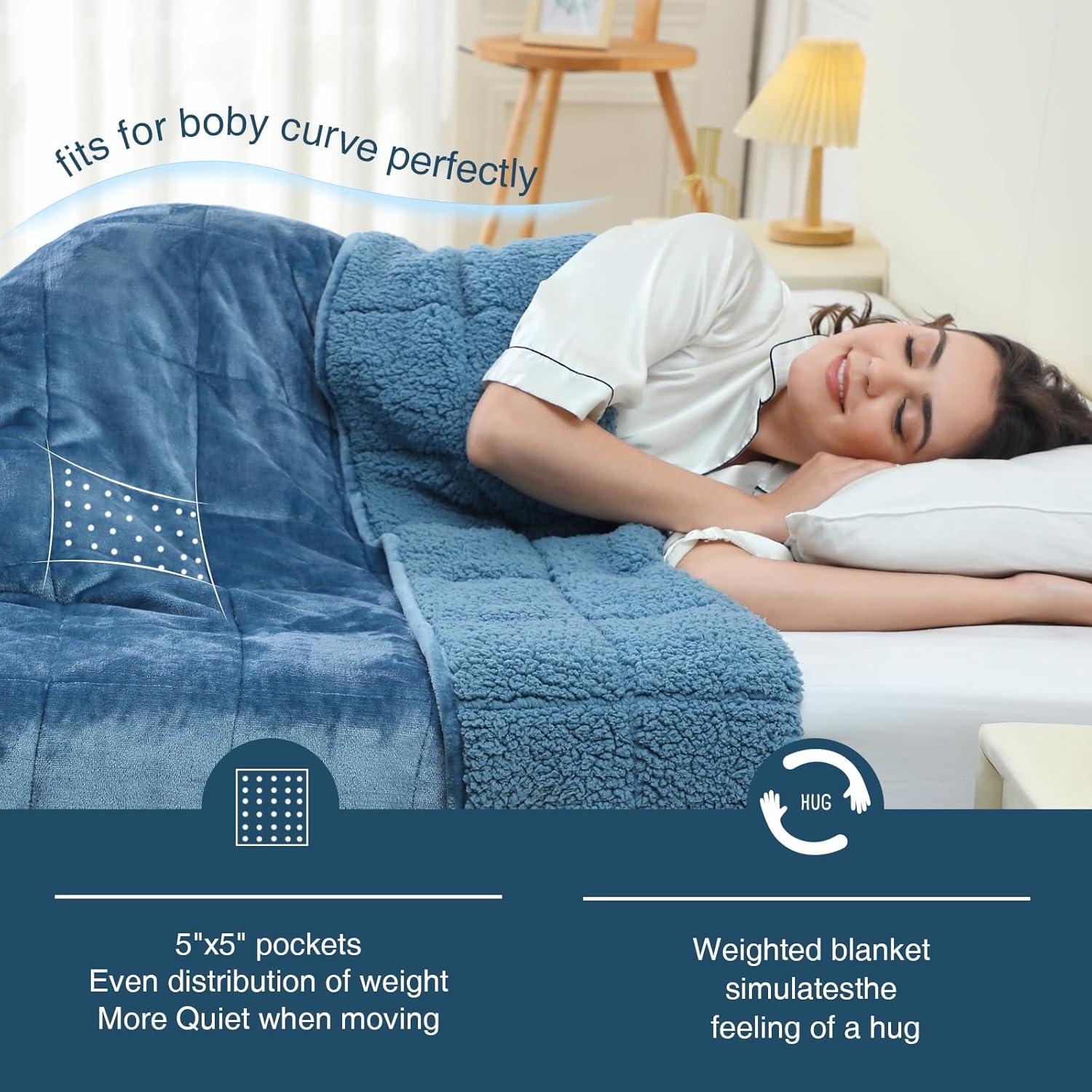 Manta con Peso Aemicion 6.8kg 121.9x182.9cm Azul Pizarra