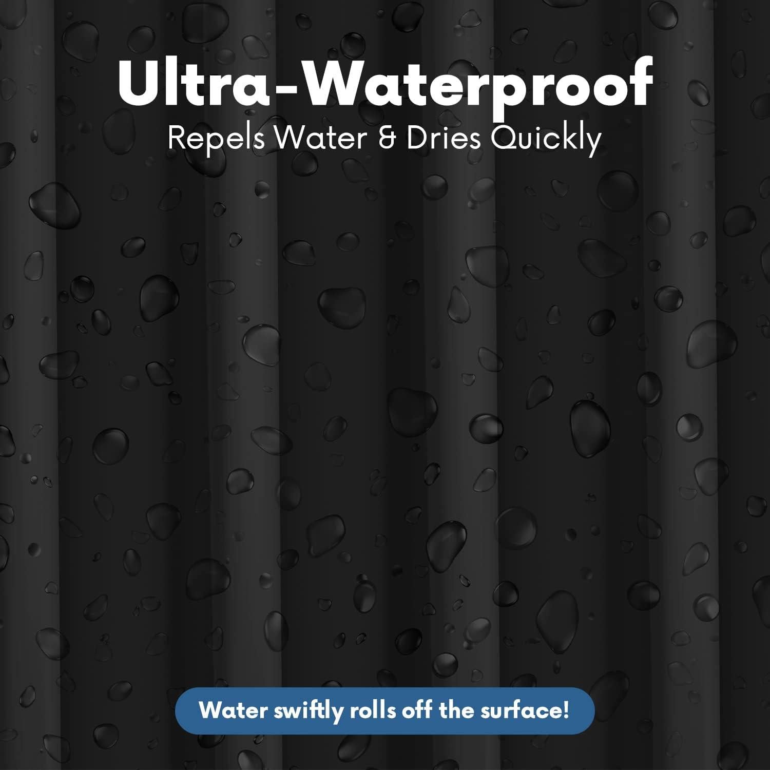 Forro de Ducha Colección Italiana 182.5x182.5cm Negro PEVA