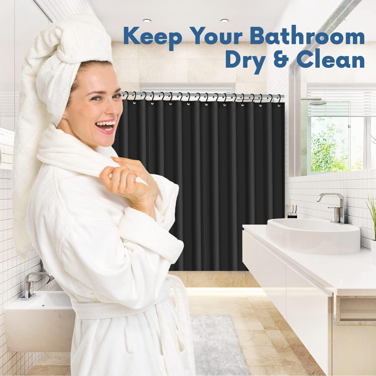 Forro de Ducha Colección Italiana 182.5x182.5cm Negro PEVA