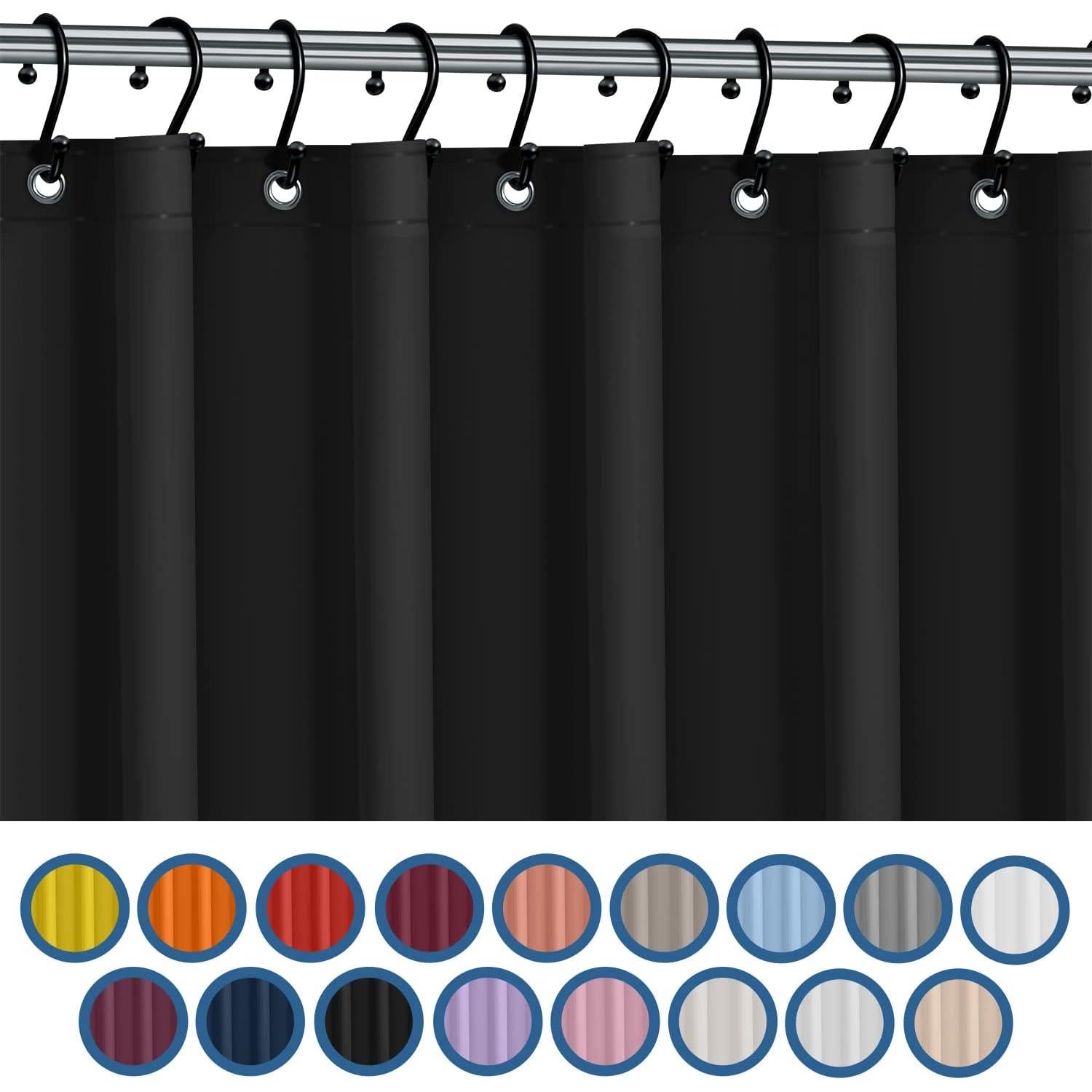 Forro de Ducha Colección Italiana 182.5x182.5cm Negro PEVA