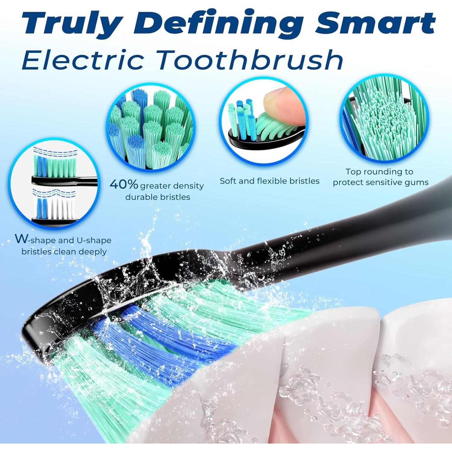 Cepillo de Dientes Eléctrico Sonic PERBOL US-D12 Negro Antiguo