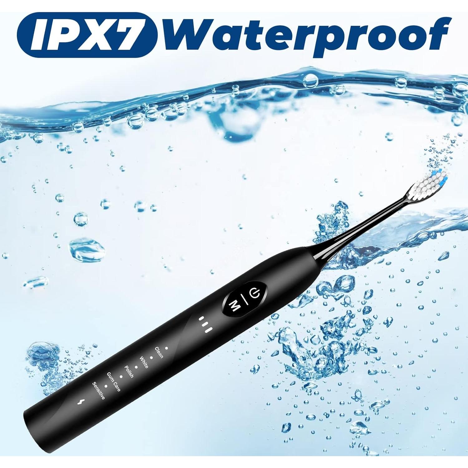 Cepillo de Dientes Eléctrico Sonic PERBOL US-D12 Negro Antiguo