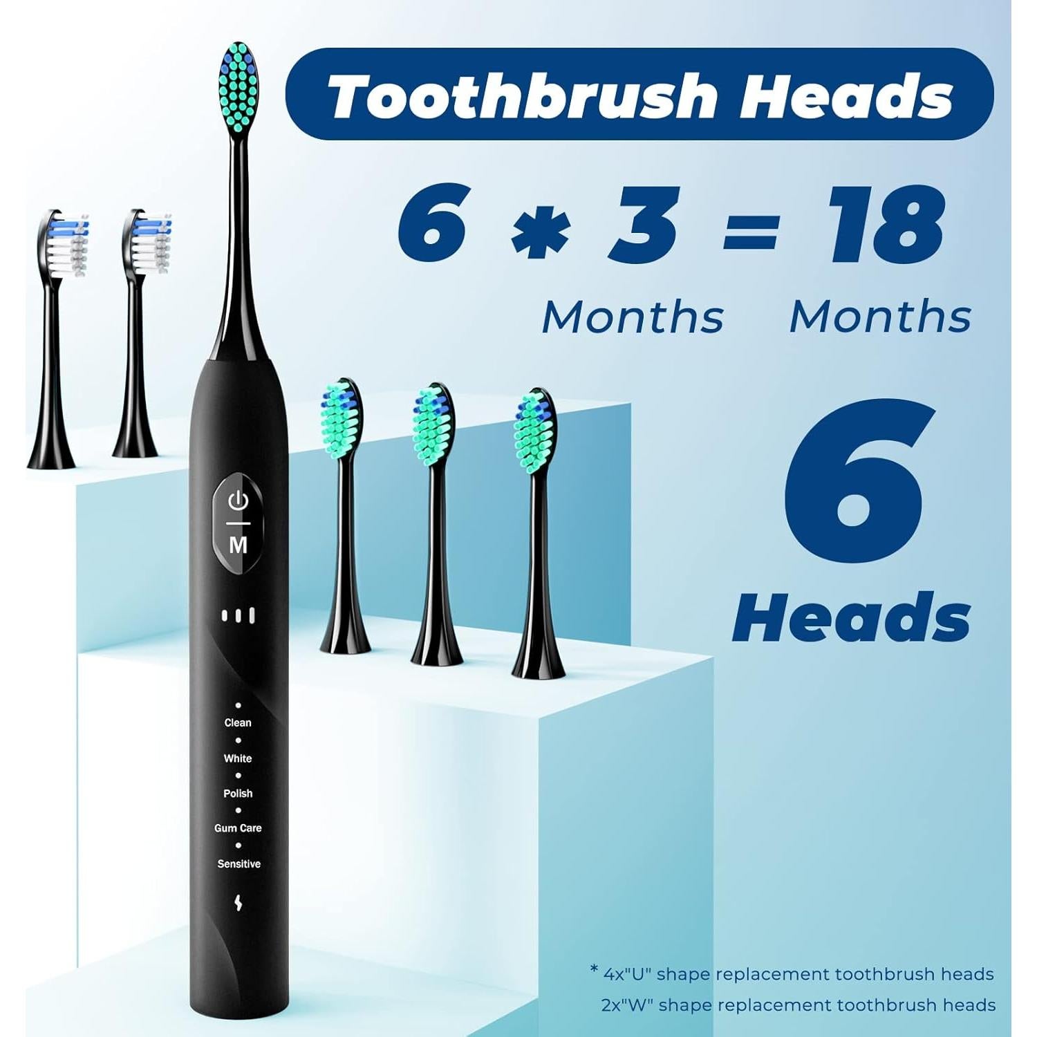 Cepillo de Dientes Eléctrico Sonic PERBOL US-D12 Negro Antiguo