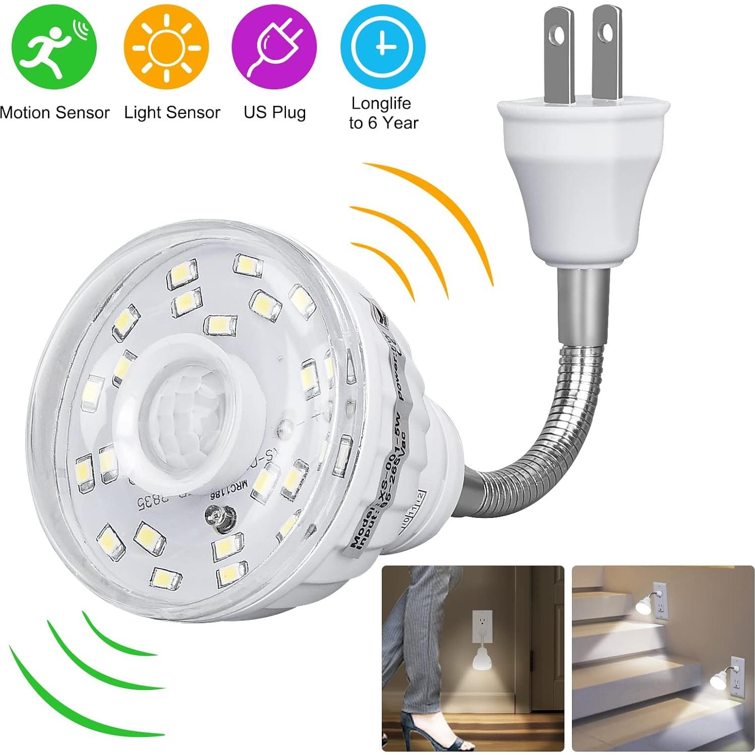 Luz Nocturna LED con Sensor de Movimiento DEKELIY 5W 2 Pcs